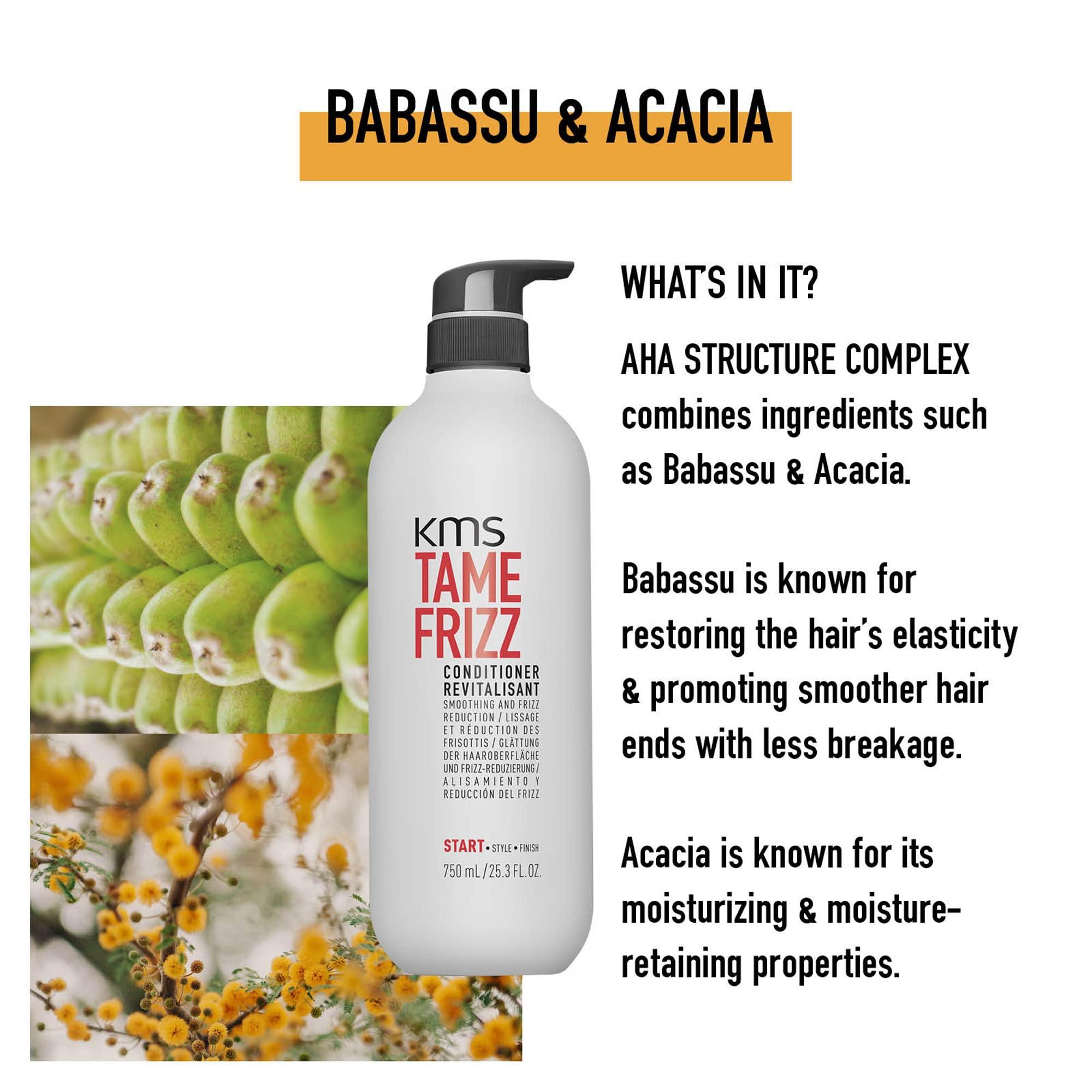 Foto 5 pulgar | Acondicionador Kms Tamefrizz 750 Ml Para Todo Tipo De Cabello - Venta Internacional.