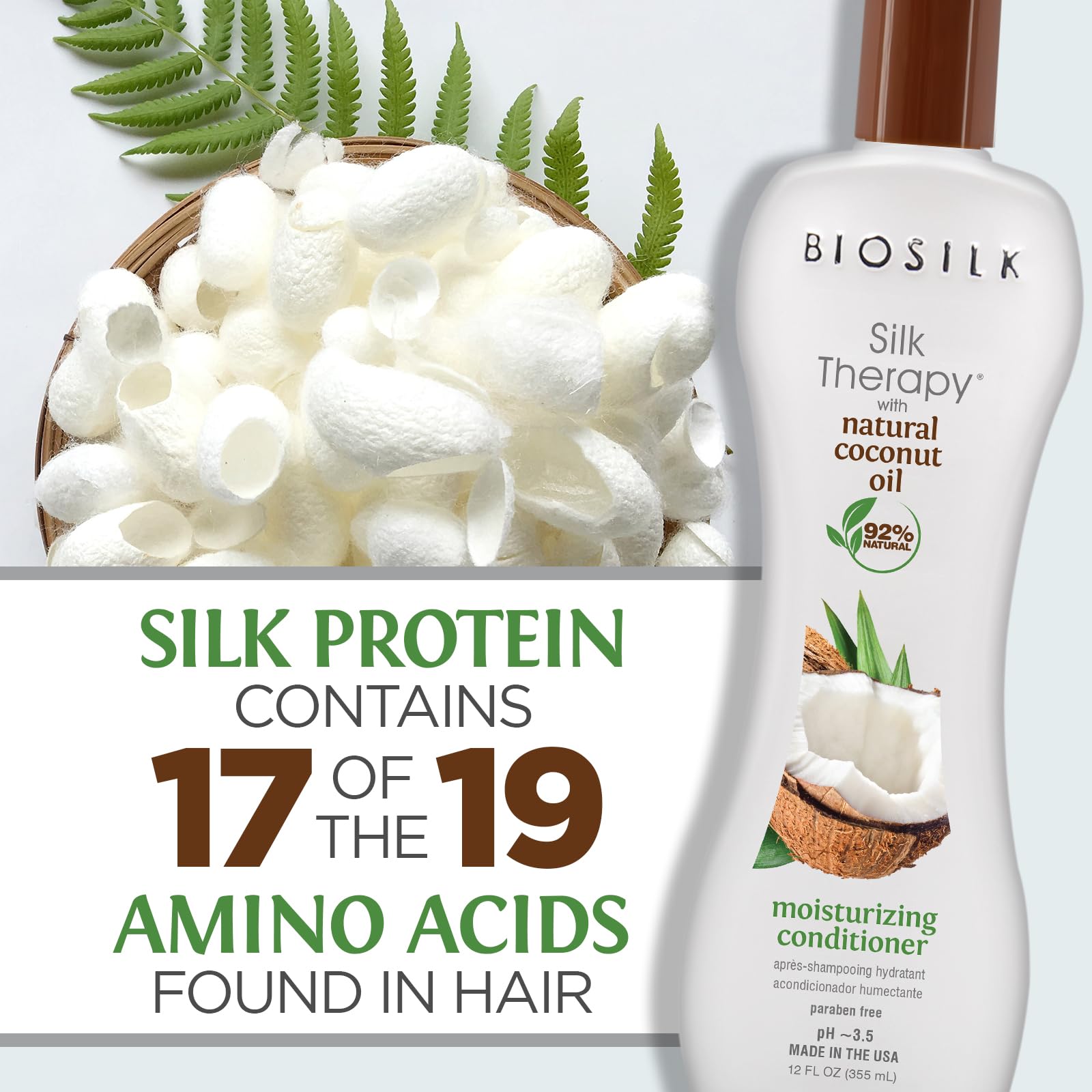 Foto 7 pulgar | Acondicionador Biosilk Silk Therapy Con Aceite De Coco 350 Ml - Venta Internacional.