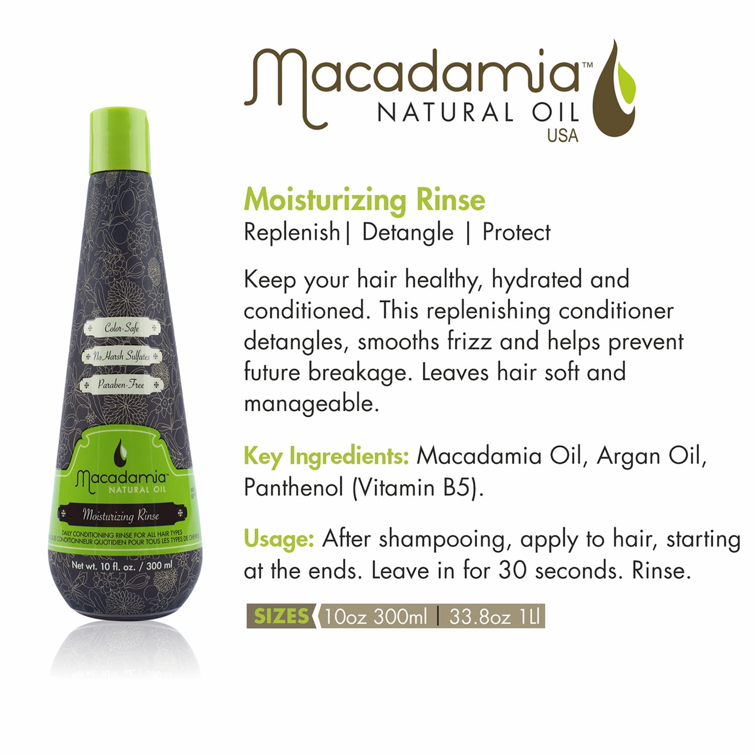 Foto 4 | Enjuague Hidratante Con Aceite Natural De Macadamia, 300 Ml, Para Todo Tipo De Cabello - Venta Internacional.