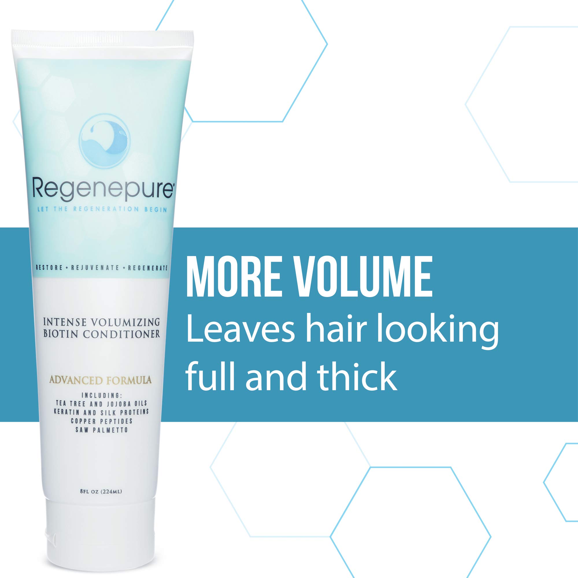 Foto 4 pulgar | Acondicionador Regenepure Con Biotina Voluminizadora Intensa 240 Ml - Venta Internacional.