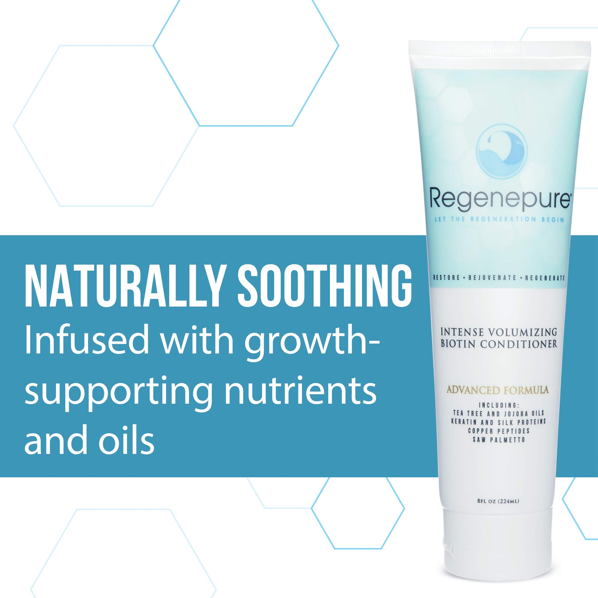 Foto 5 pulgar | Acondicionador Regenepure Con Biotina Voluminizadora Intensa 240 Ml - Venta Internacional.