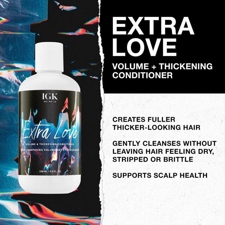 Foto 4 pulgar | Acondicionador Igk Extra Love Volume & Thickening 1l - Venta Internacional.