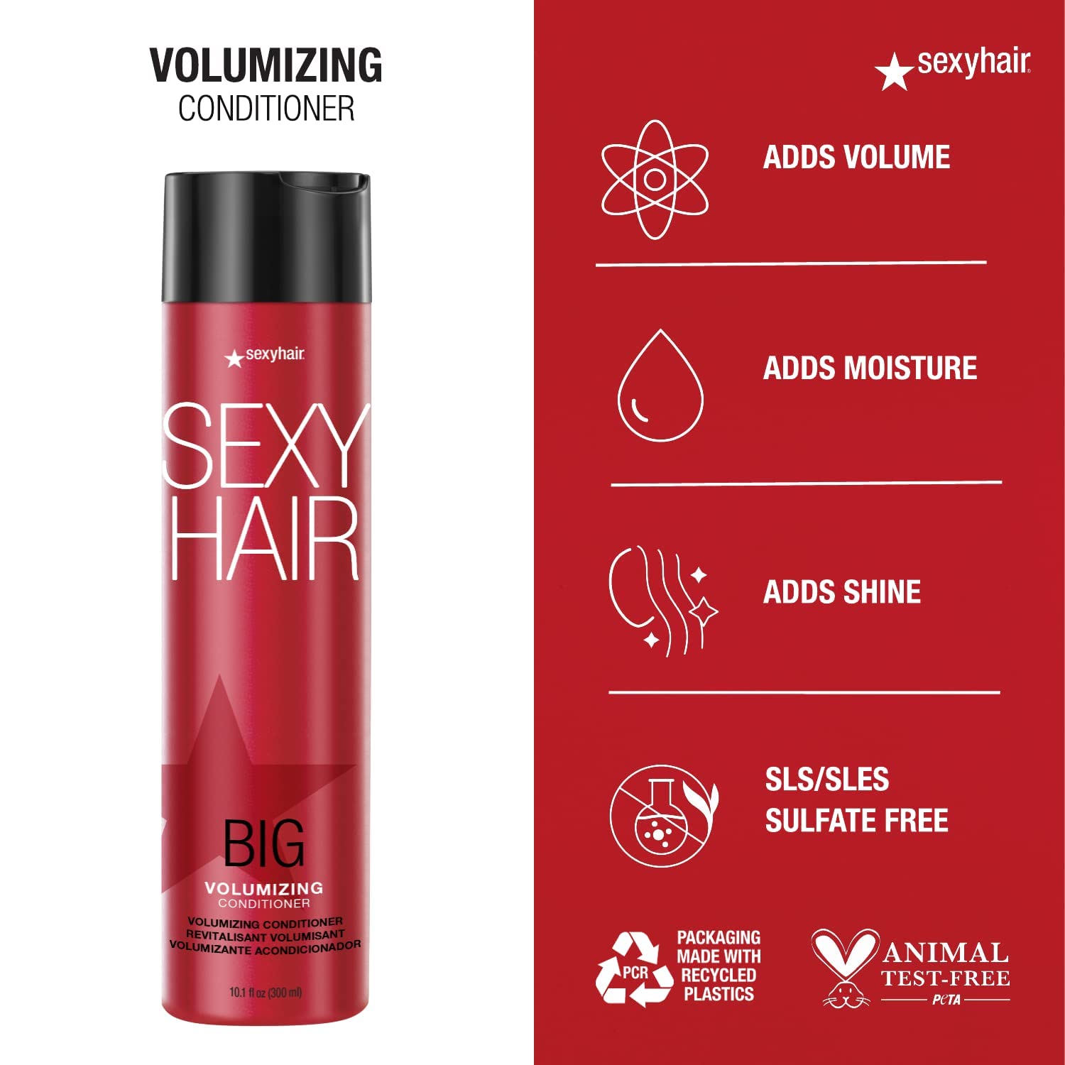Foto 4 pulgar | Acondicionador Sexyhair Big Voluminizing, 300 Ml, Hidrata Todo El Cabello - Venta Internacional.