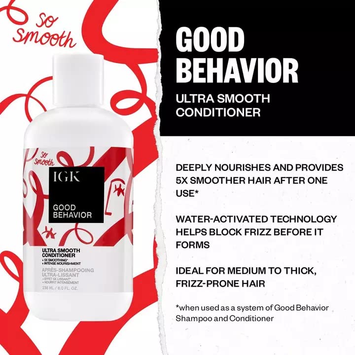 Foto 4 pulgar | Acondicionador Igk Good Behavior Ultra Smooth - Venta Internacional