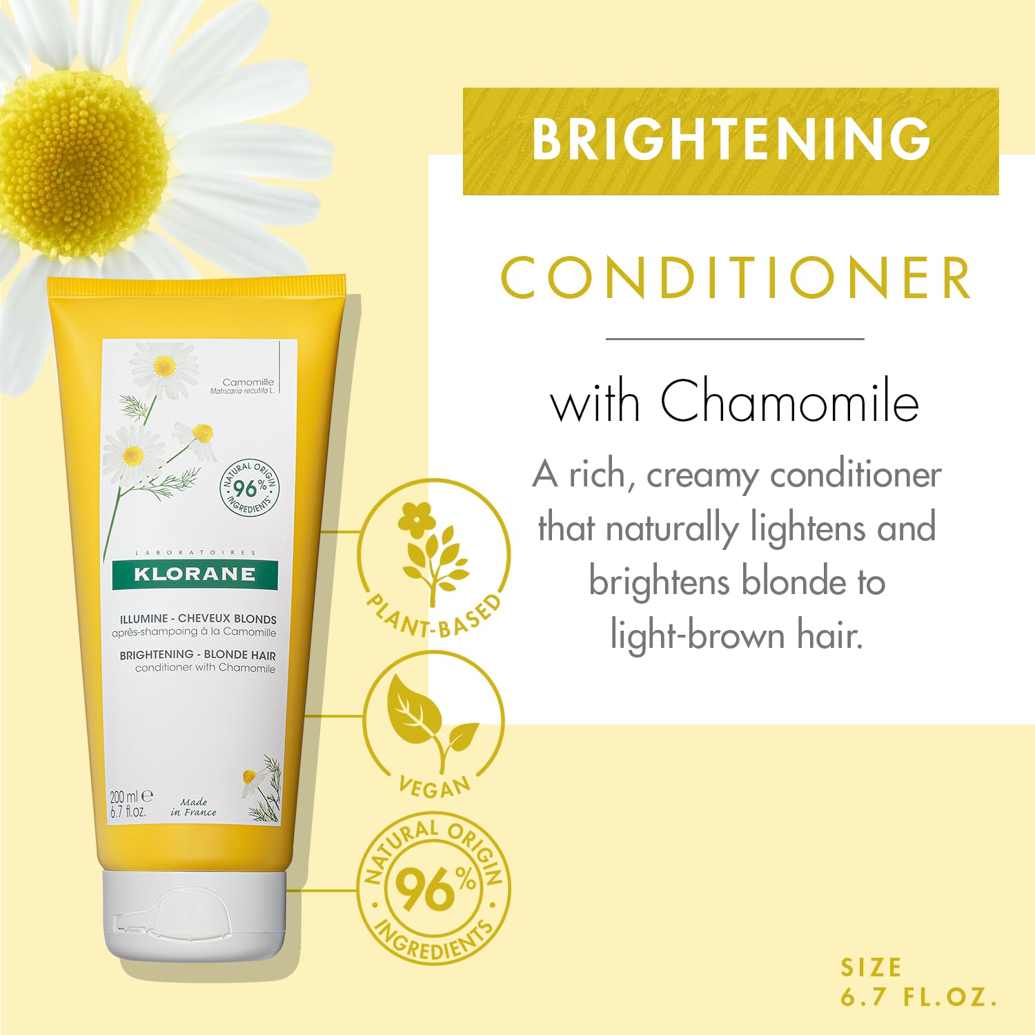 Foto 3 pulgar | Acondicionador Klorane, Camomila Iluminadora, 200 Ml, Para Cabello Rubio - Venta Internacional.