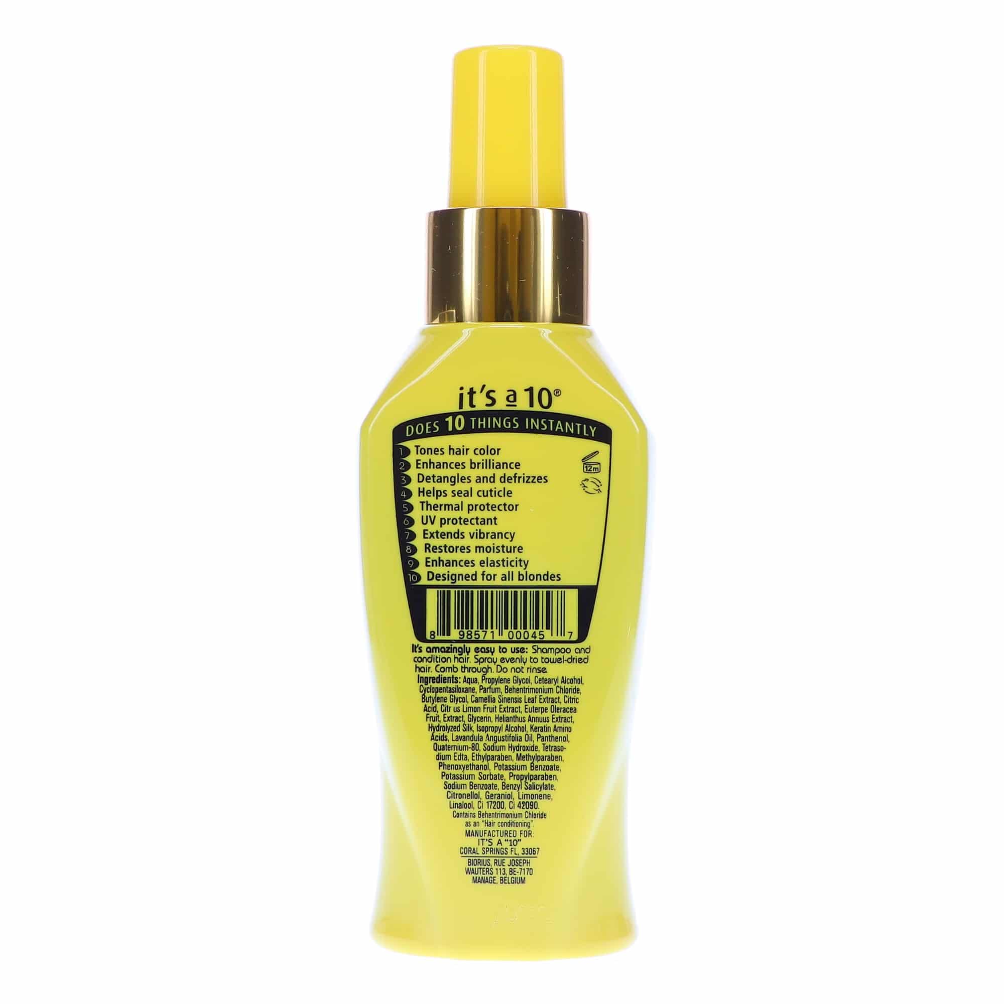 Foto 3 pulgar | Haircare It's A 10 Miracle Leave-in Para Rubias, 120 Ml - Venta Internacional.