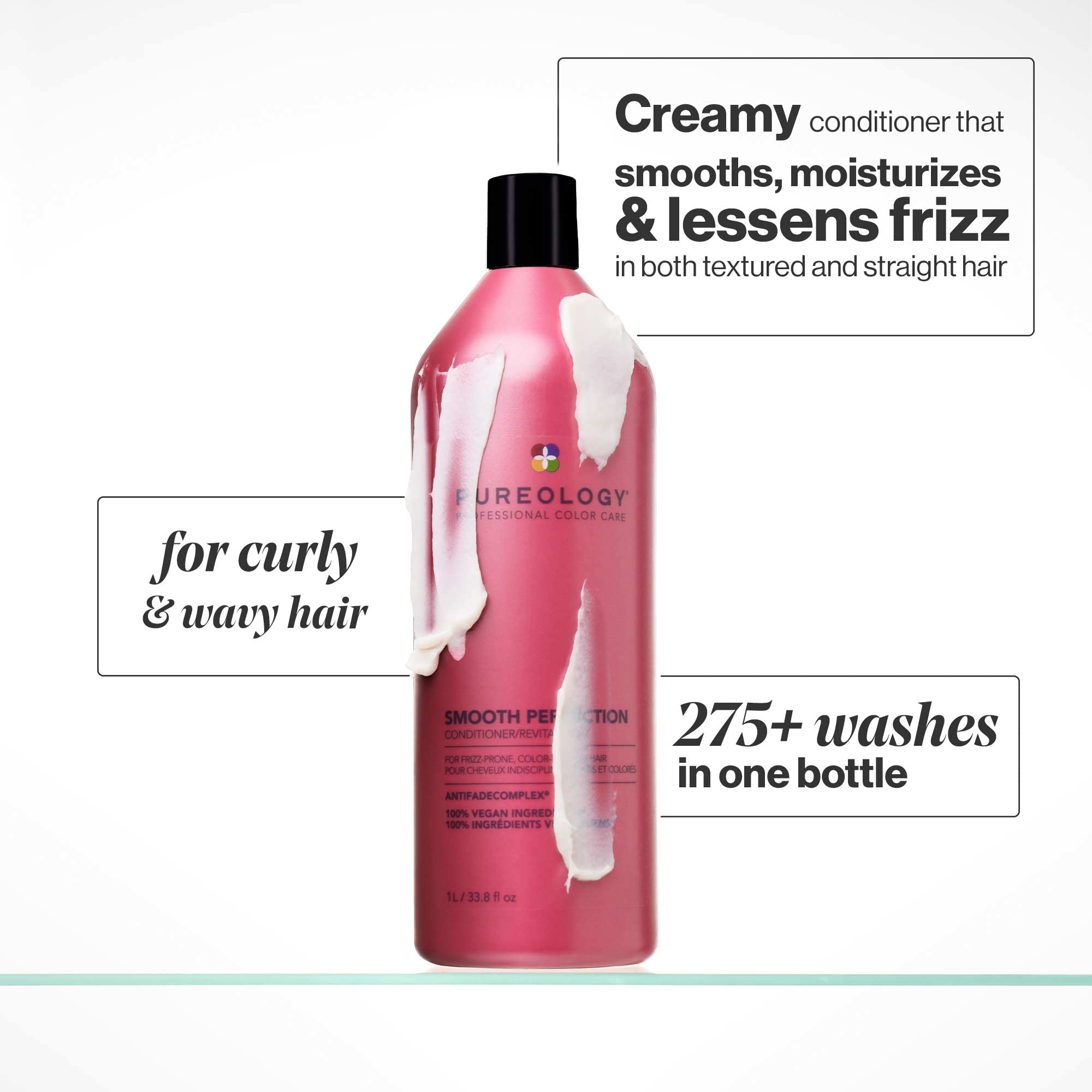 Foto 3 | Acondicionador Pureology Smooth Perfection Frizzy Hair 1l - Venta Internacional.