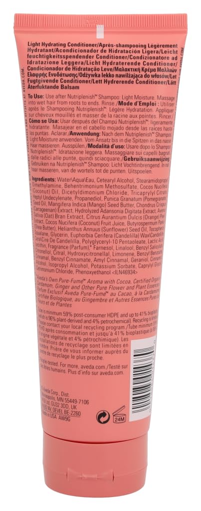 Foto 3 pulgar | Acondicionador Aveda Nutriplenish Light Moisture 250 Ml - Venta Internacional.