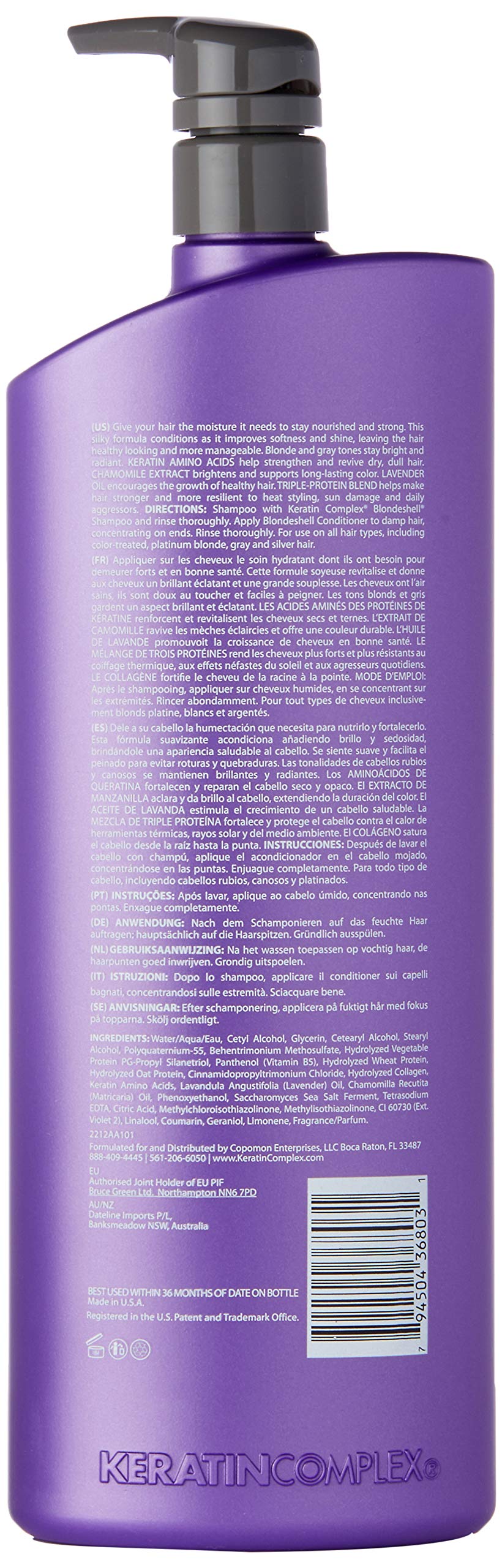 Foto 3 pulgar | Acondicionador Keratin Complex Blondeshell Debrass 1l - Venta Internacional.