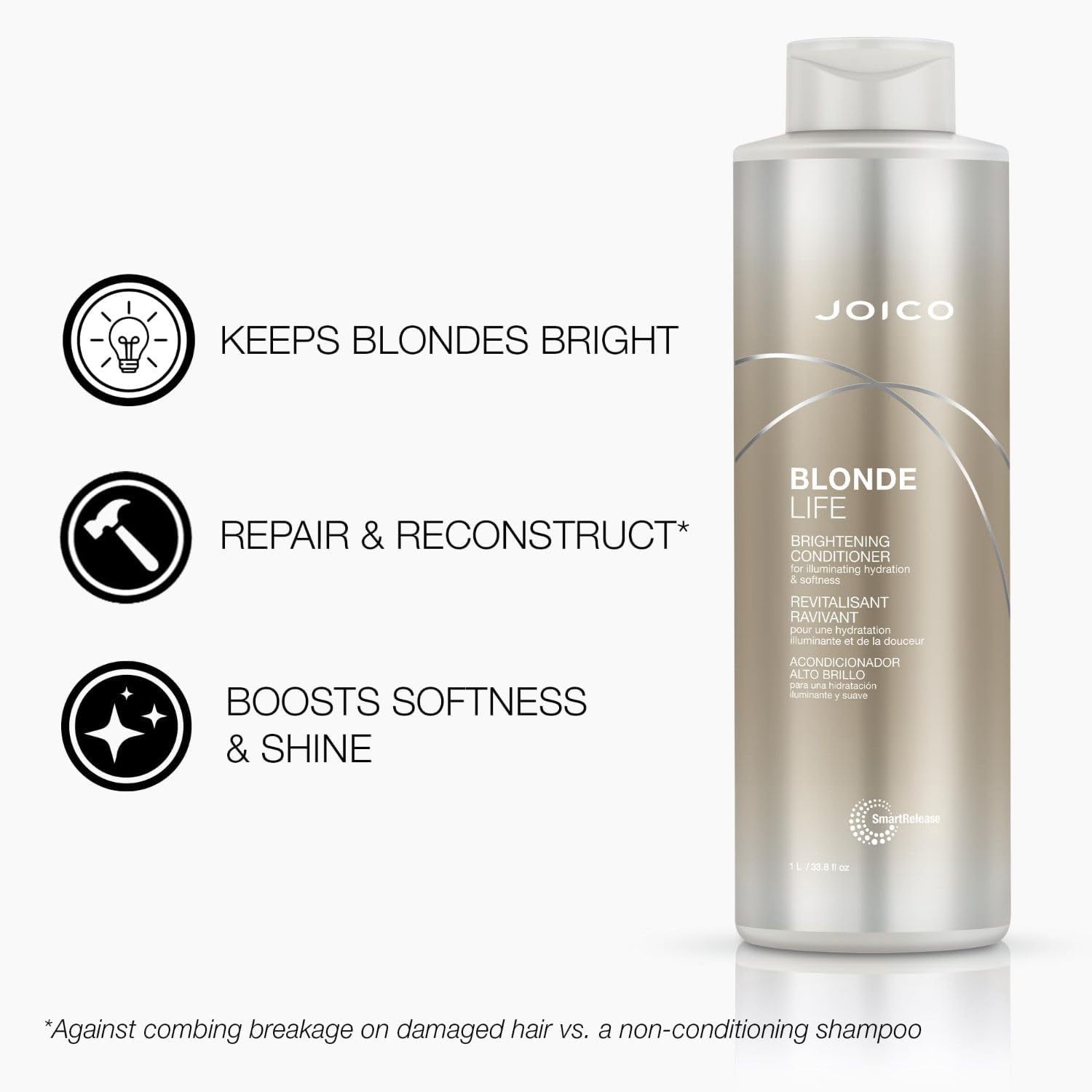 Foto 3 pulgar | Acondicionador Joico Blonde Life Brightening 1l Para Cabello Rubio - Venta Internacional.