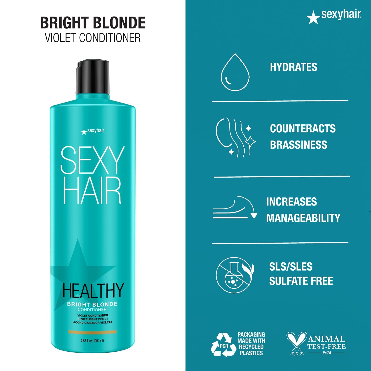 Foto 4 pulgar | Acondicionador Sexyhair Healthy Bright Blonde Violet 1 - Venta Internacional.