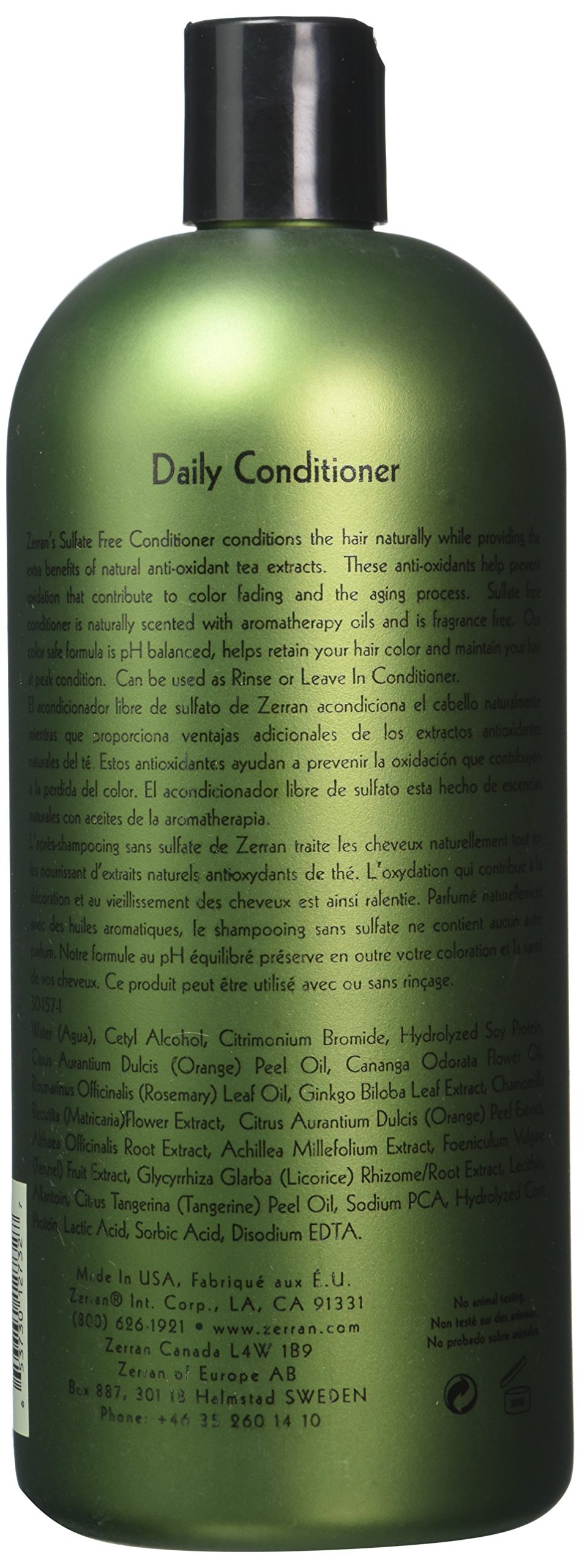 Foto 3 pulgar | Acondicionador Zerran Daily 946 Ml, Sin Fragancia, Para Todo Tipo De Cabello - Venta Internacional.