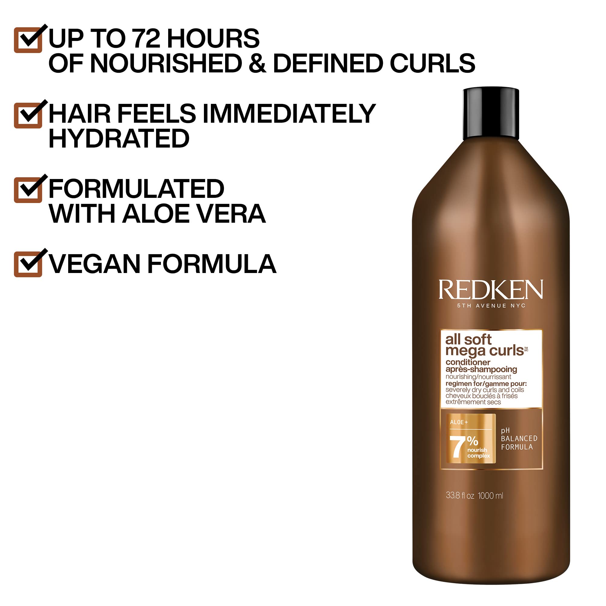 Foto 4 pulgar | Acondicionador Redken All Soft Mega Curls 1l Para Cabello Seco - Venta Internacional.