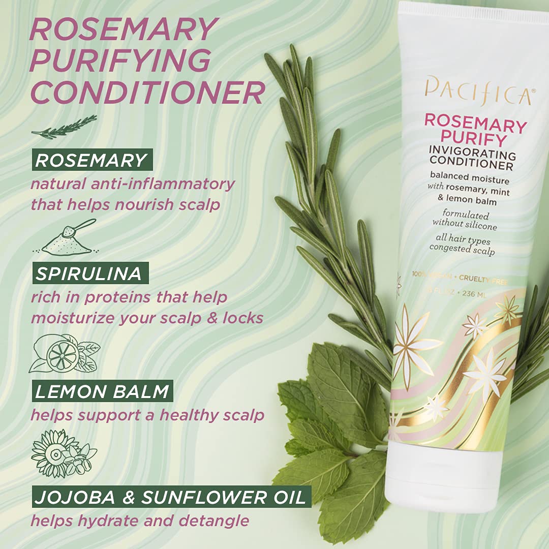 Foto 3 pulgar | Acondicionador Pacifica Beauty Rosemary Purify Vigorizante - Venta Internacional.