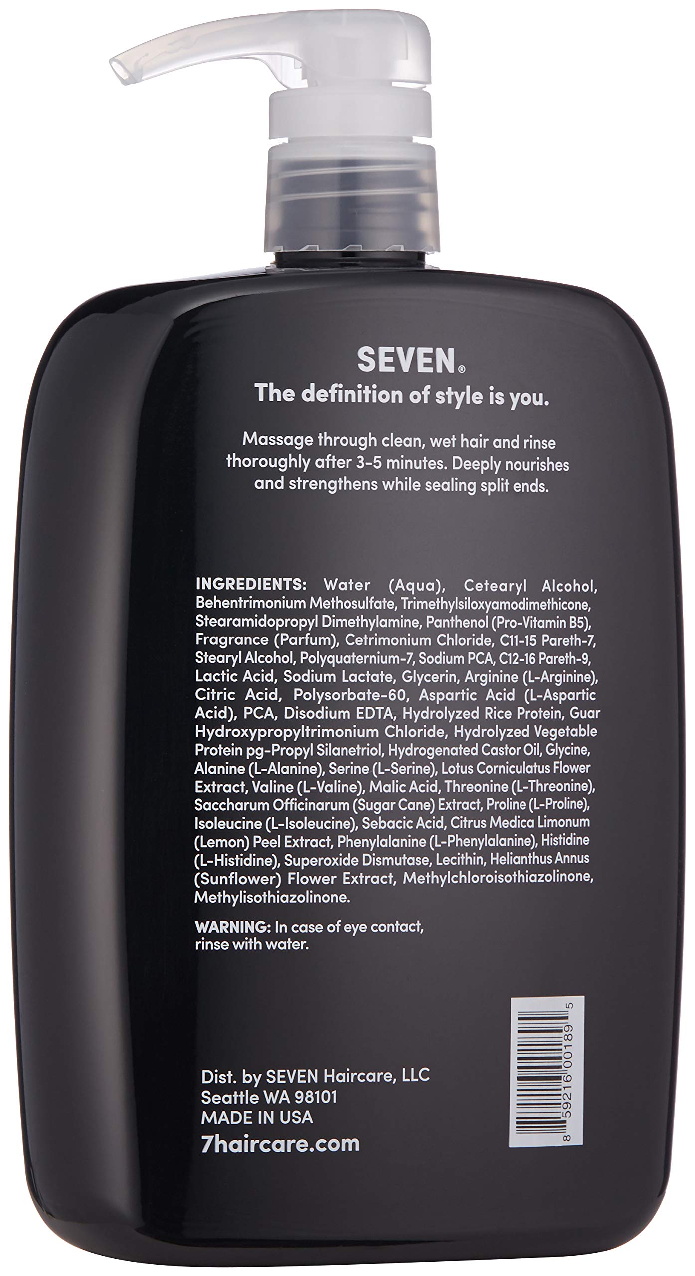 Foto 3 pulgar | Acondicionador Seven Haircare Kente Bond 960 Ml Con Puntas Abiertas - Venta Internacional.