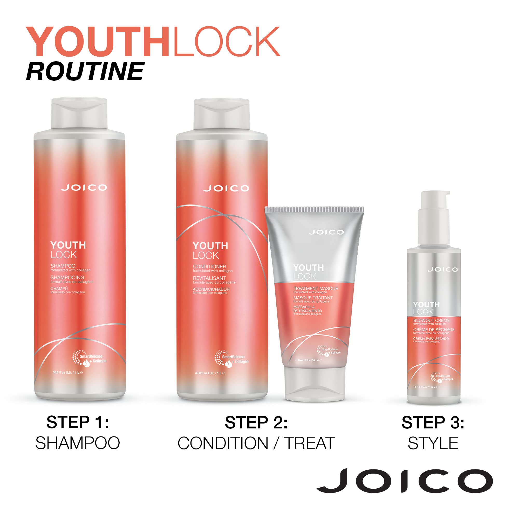 Foto 7 pulgar | Acondicionador Joico Youthlock Con Colágeno, 1 Litro, Hidrata Y Suaviza - Venta Internacional.