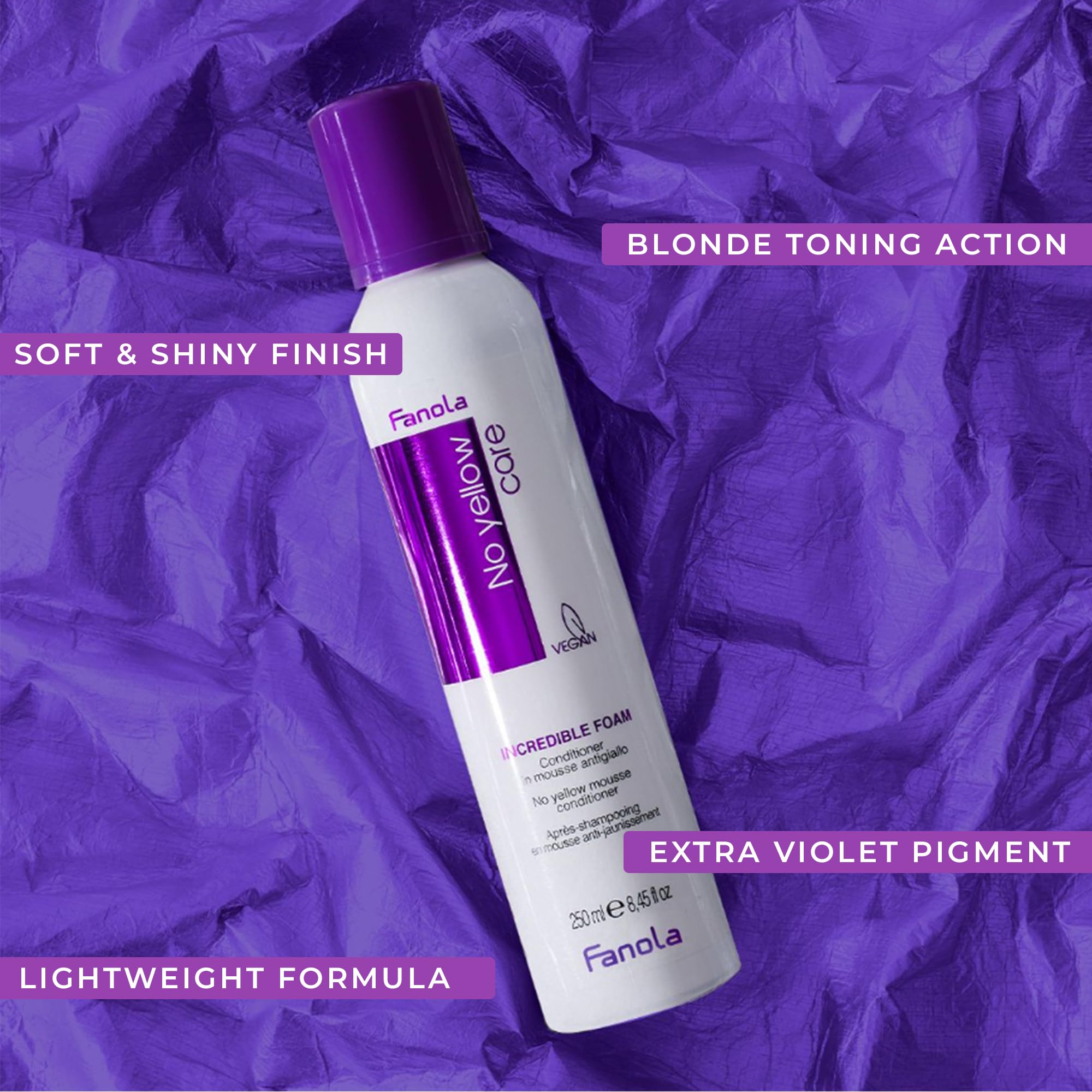 Foto 4 pulgar | Acondicionador Para El Cabello, Mousse, Tónico, Fanola, No Amarillo, 250 Ml - Venta Internacional.