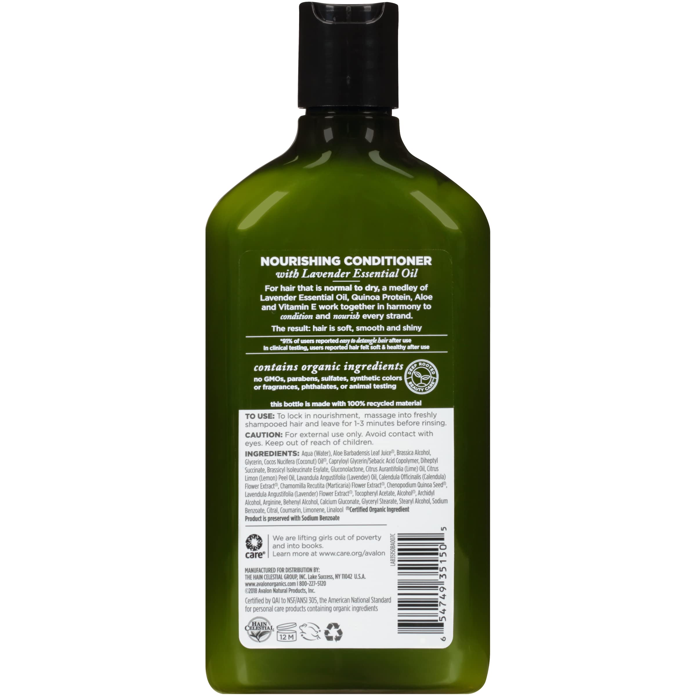 Foto 2 | Acondicionador Avalon Organics Revitalizante Lavanda 325 Ml - Venta Internacional.