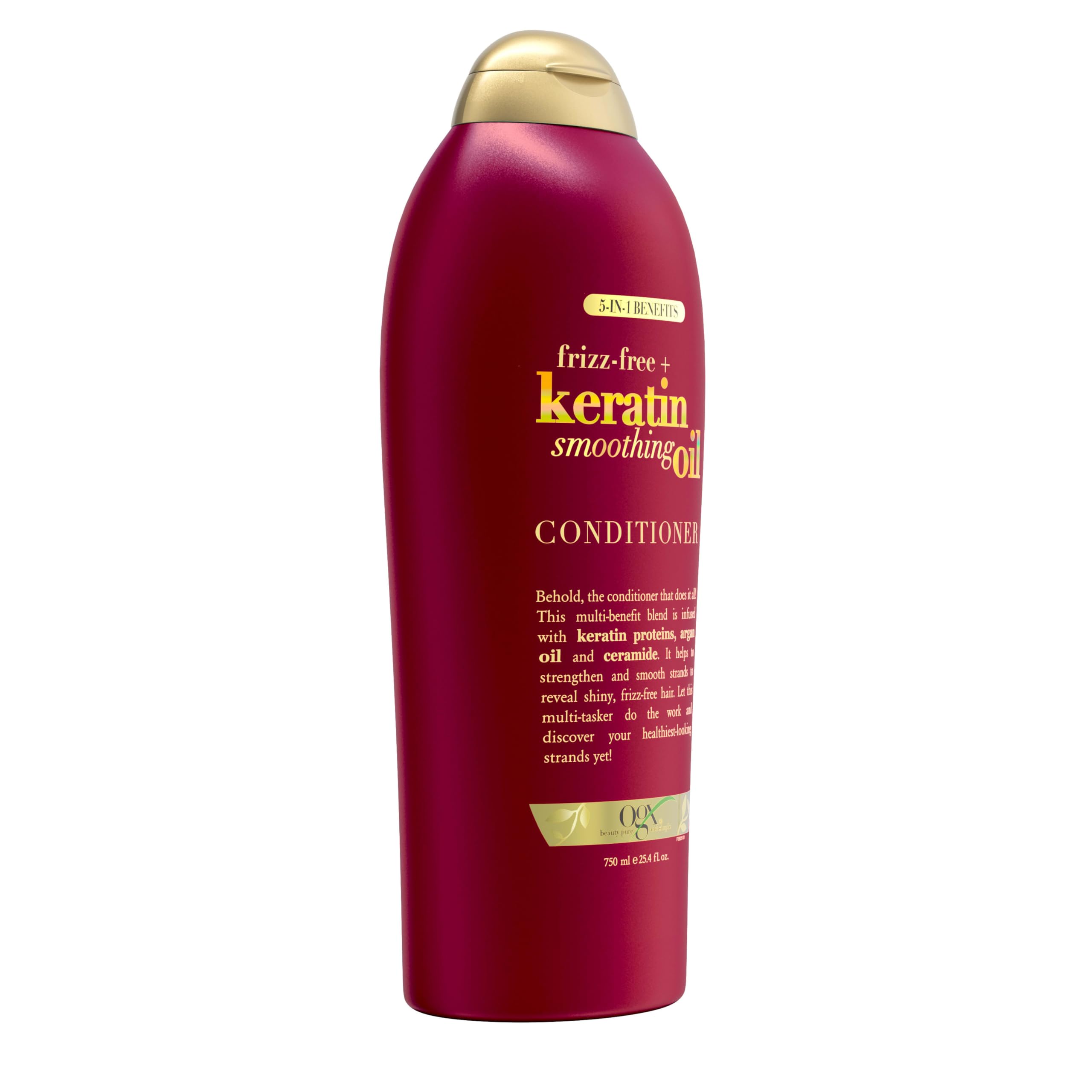 Foto 6 | Acondicionador Ogx Frizz-free + Aceite Suavizante De Queratina 750 Ml - Venta Internacional.