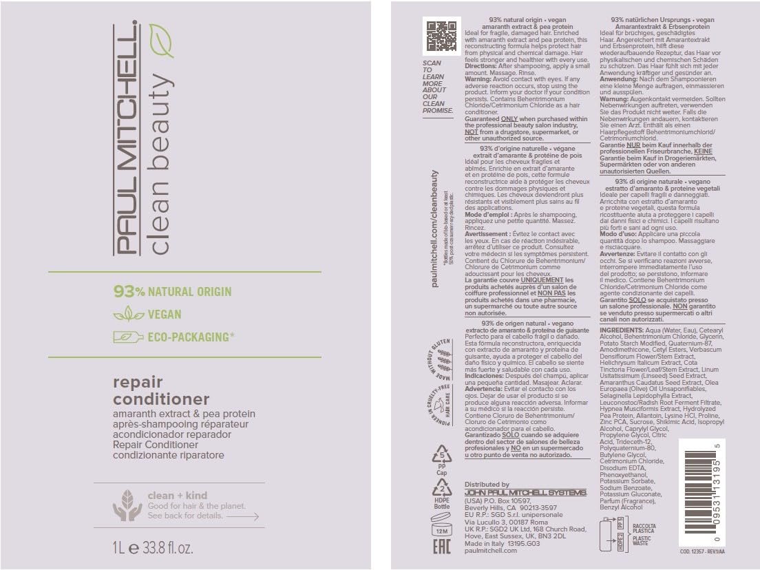 Foto 8 pulgar | Acondicionador Paul Mitchell Clean Beauty Repair, 1 Litro - Venta Internacional.