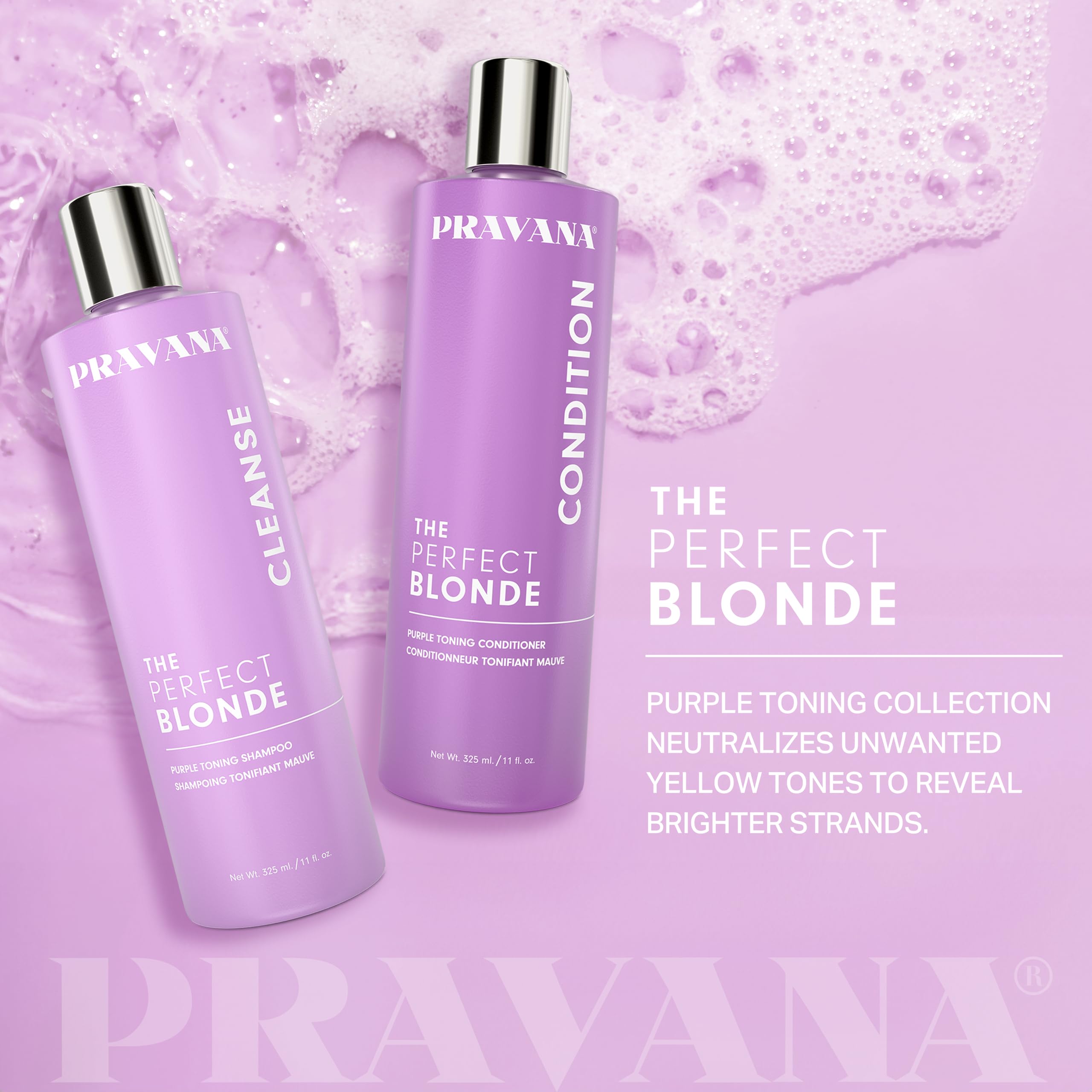 Foto 5 pulgar | Acondicionador Pravana The Perfect Blonde Purple Tonificante 60 Ml - Venta Internacional.