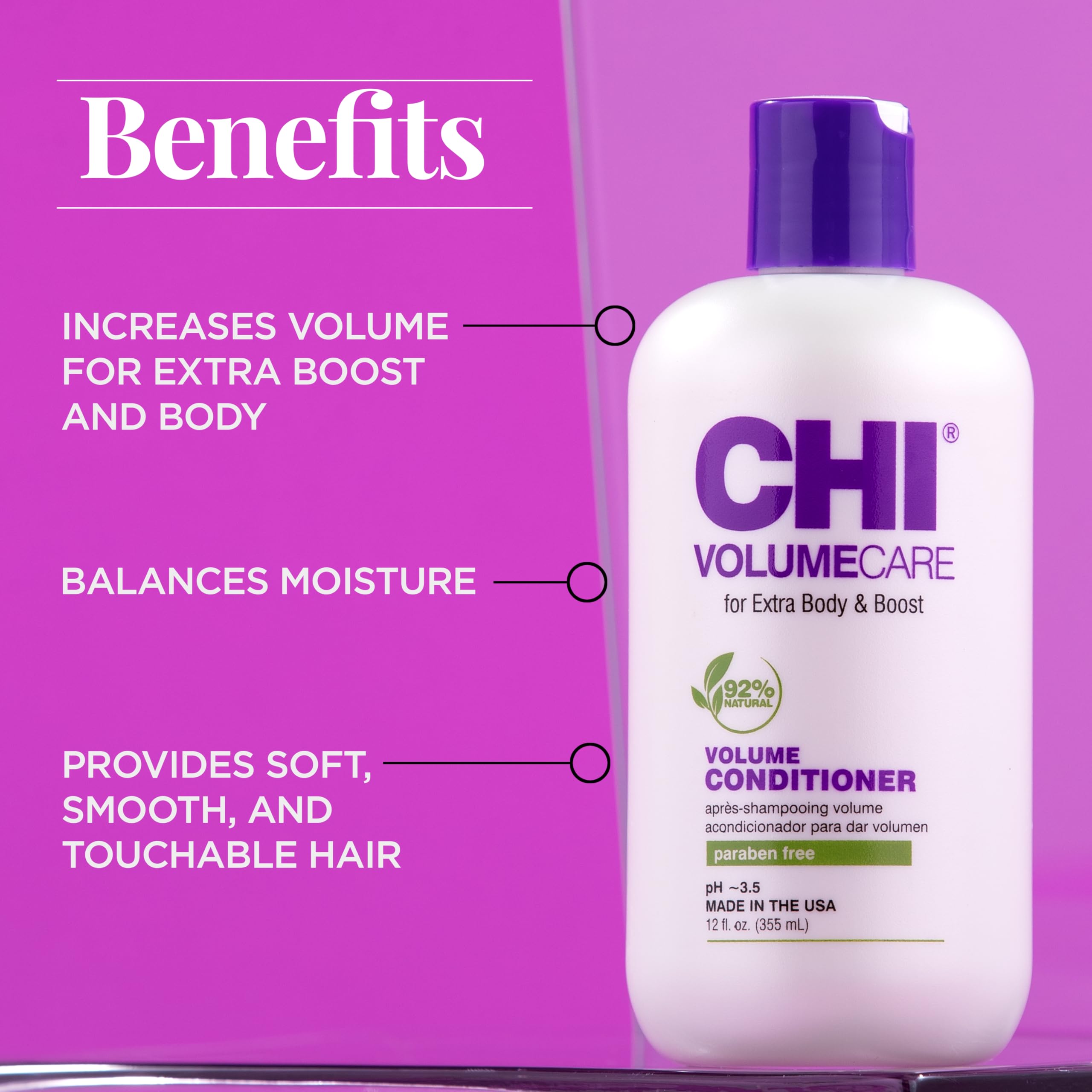 Foto 3 pulgar | Acondicionador Chi Volumecare Voluminizador 355 Ml Para Cabello Fino - Venta Internacional.