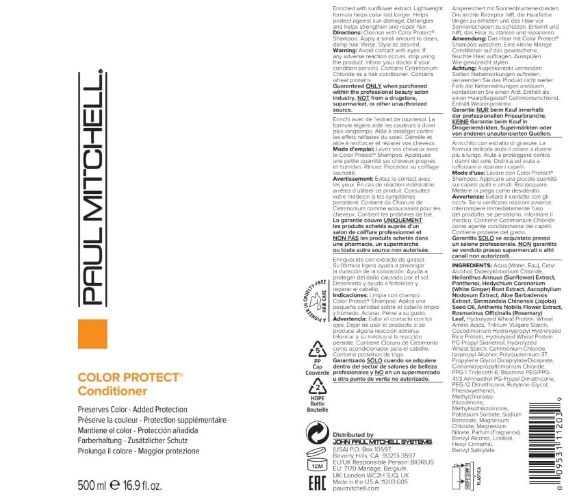 Foto 8 pulgar | Acondicionador Paul Mitchell Color Protect Para Cabello Teñido - Venta Internacional.