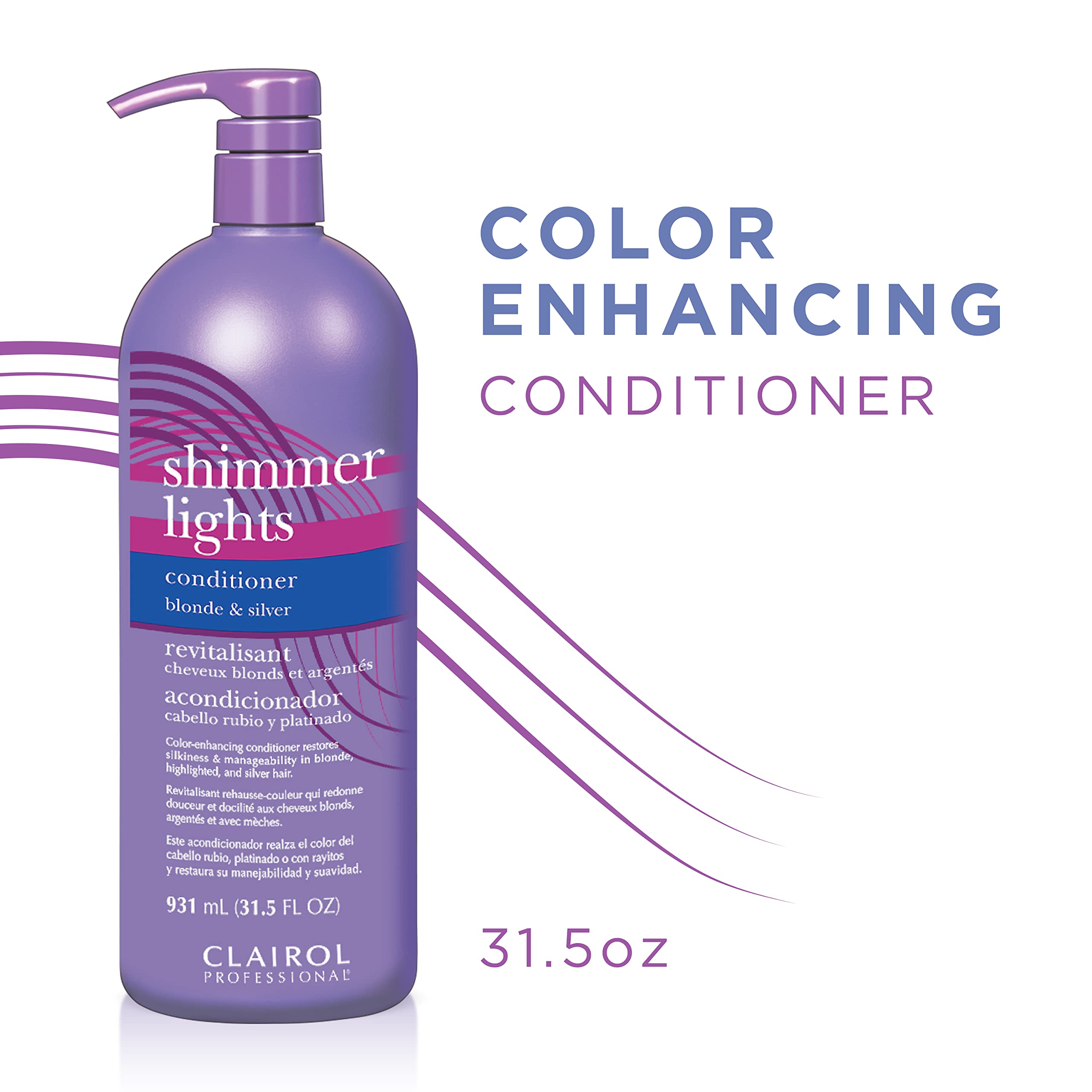 Foto 3 pulgar | Acondicionador Clairol Professional Shimmer Lights Purple 930 Ml - Venta Internacional.