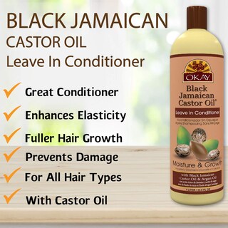 Foto 4 | Acondicionador Sin Enjuague Okay Black, Aceite De Ricino Jamaicano, 1 Litro - Venta Internacional.