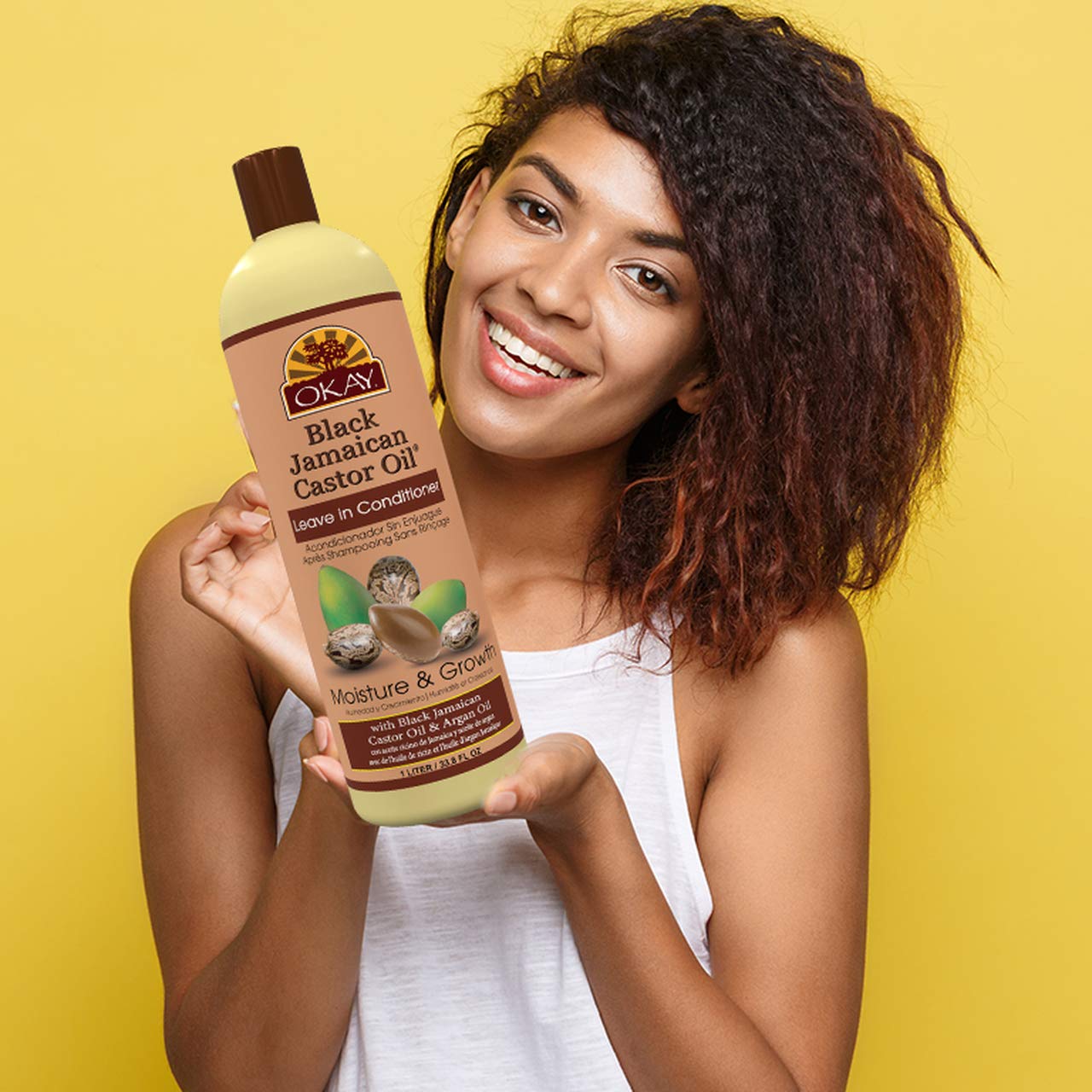 Foto 6 | Acondicionador Sin Enjuague Okay Black, Aceite De Ricino Jamaicano, 1 Litro - Venta Internacional.