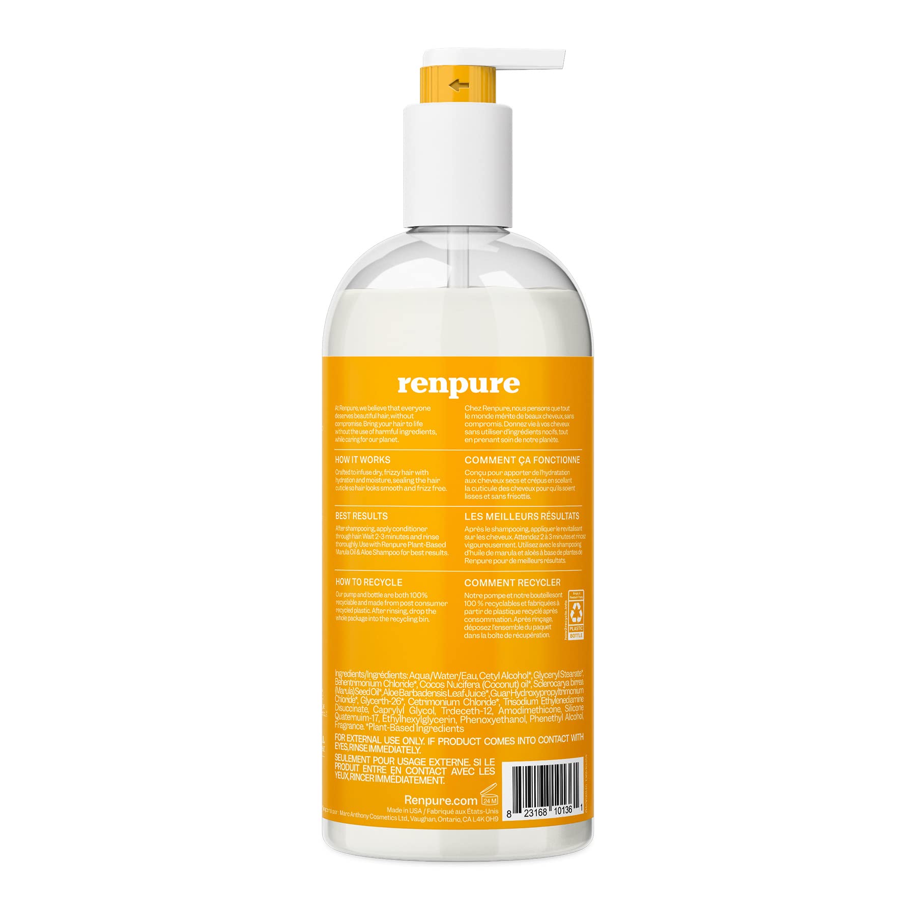 Foto 4 | Acondicionador Renpure, Aceite De Marula Y Aloe A Base De Plantas, 700 Ml - Venta Internacional.