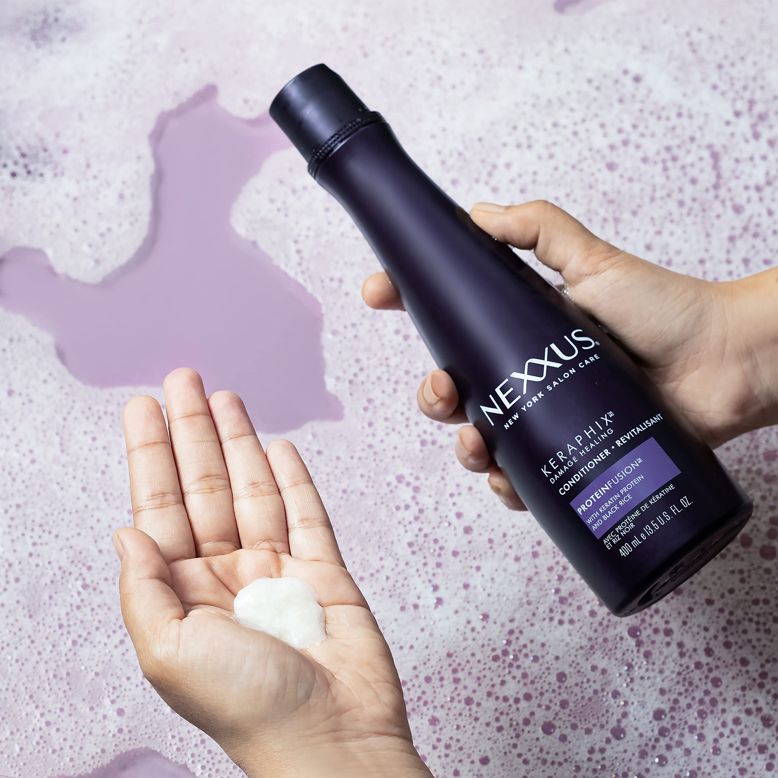 Foto 7 pulgar | Acondicionador Nexxus Keraphix Keratin Protein Black Protein, 400 Ml - Venta Internacional.