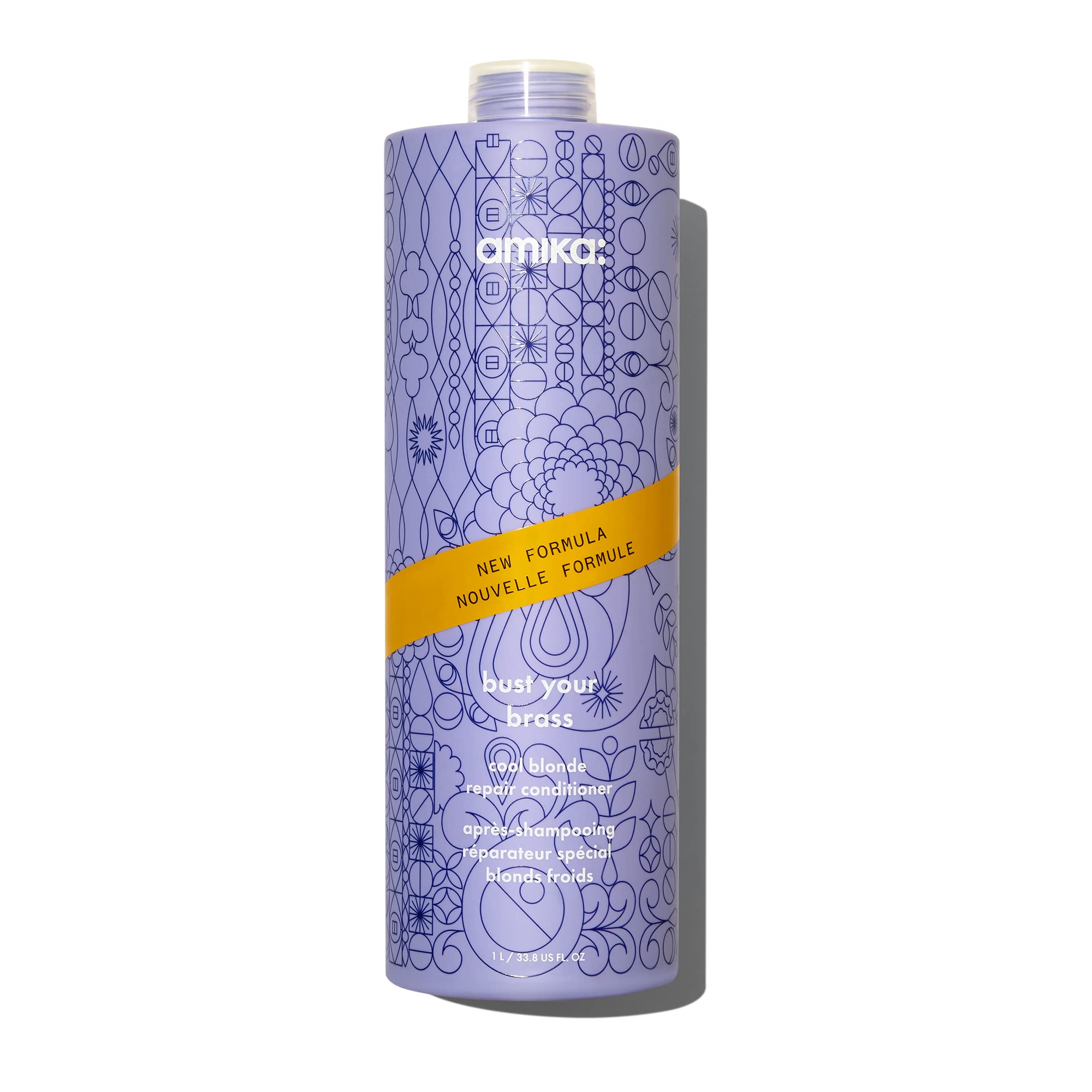 Foto 2 pulgar | Acondicionador Amika Bust Your Brass Cool Blonde Repair 1000 Ml - Venta Internacional.