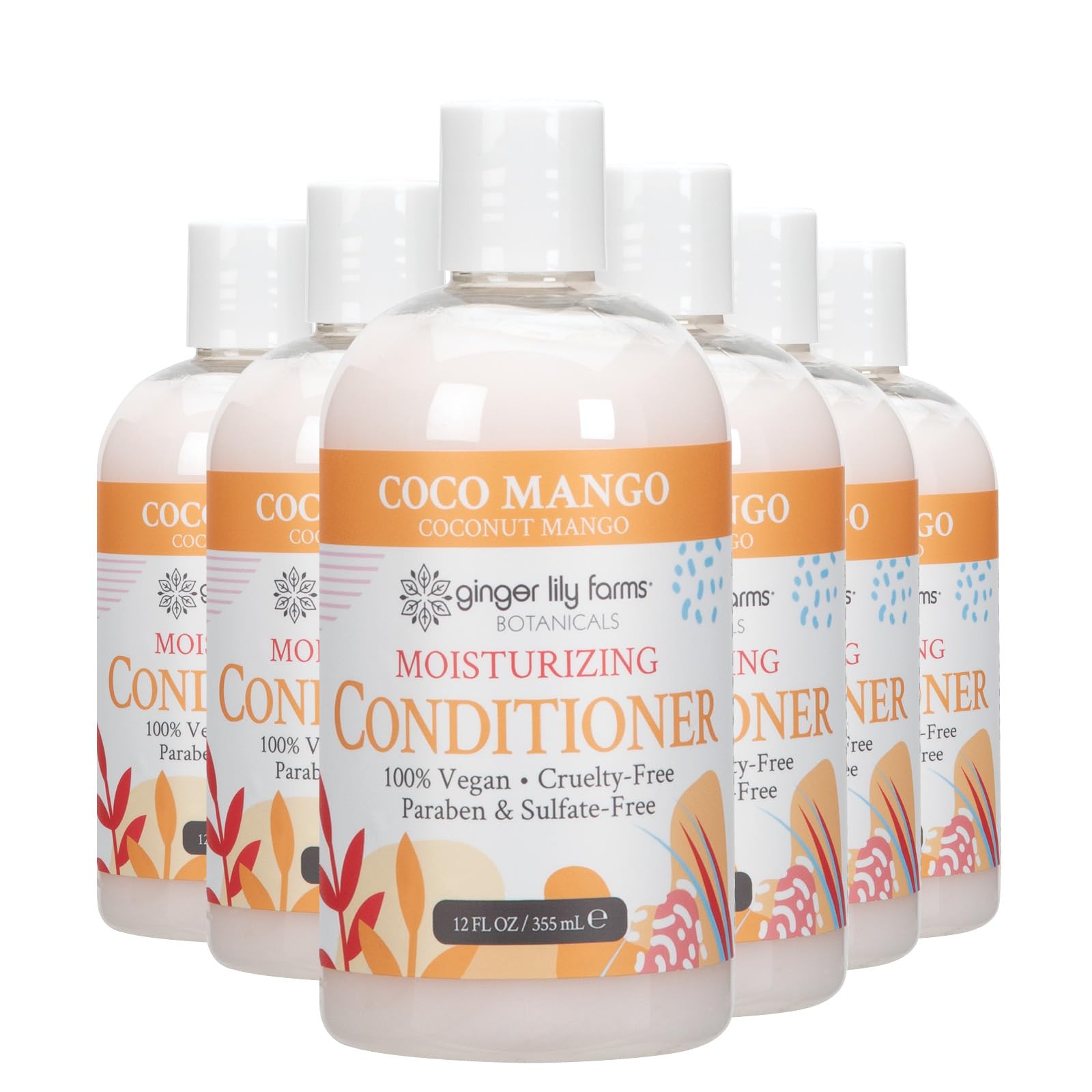 Foto 1 | Acondicionador Hidratante Ginger Lily Farms, Coco Y Mango, 360 Ml X 6 - Venta Internacional.