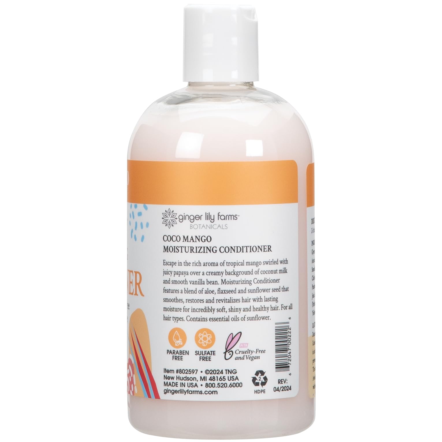 Foto 3 | Acondicionador Hidratante Ginger Lily Farms, Coco Y Mango, 360 Ml X 6 - Venta Internacional.