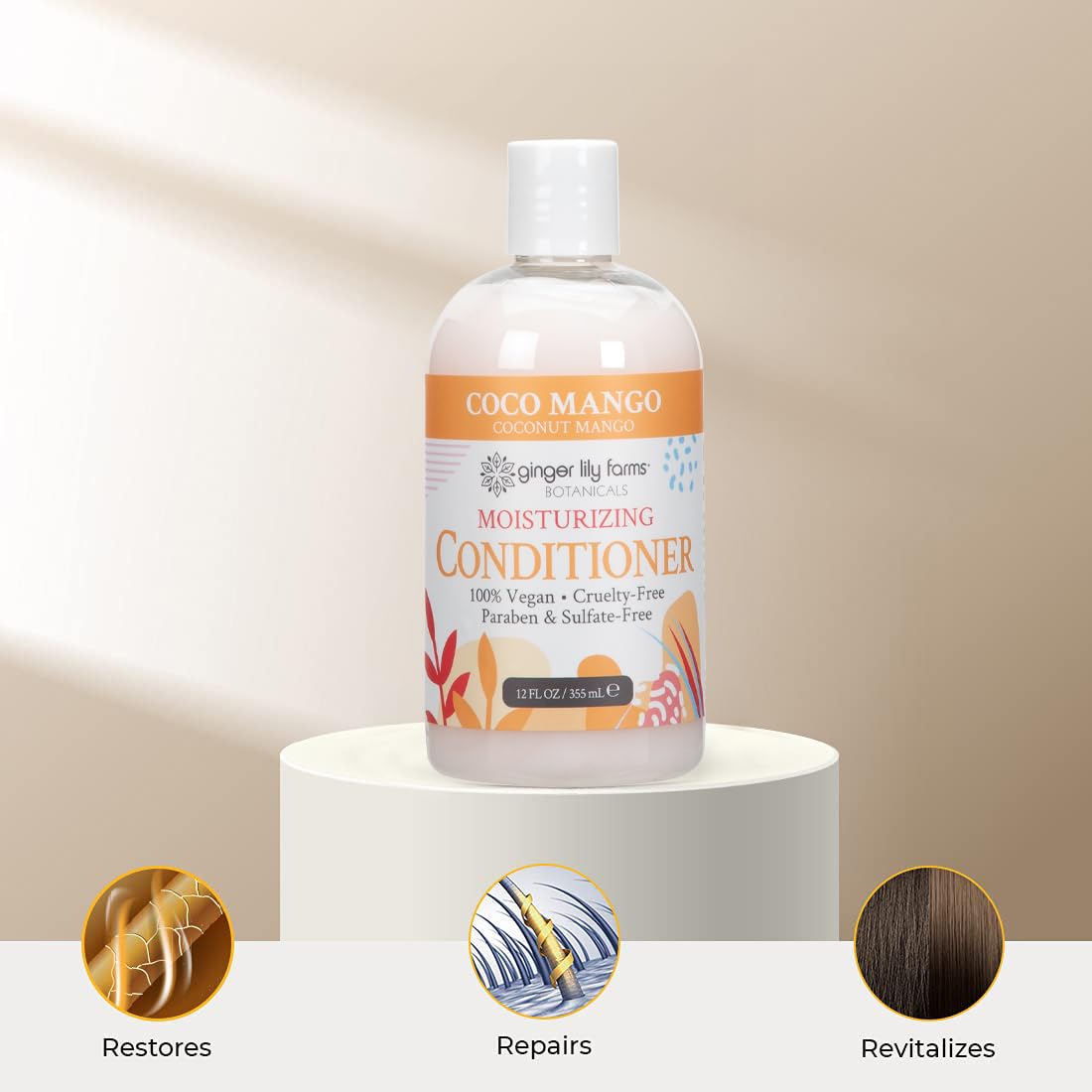 Foto 6 | Acondicionador Hidratante Ginger Lily Farms, Coco Y Mango, 360 Ml X 6 - Venta Internacional.