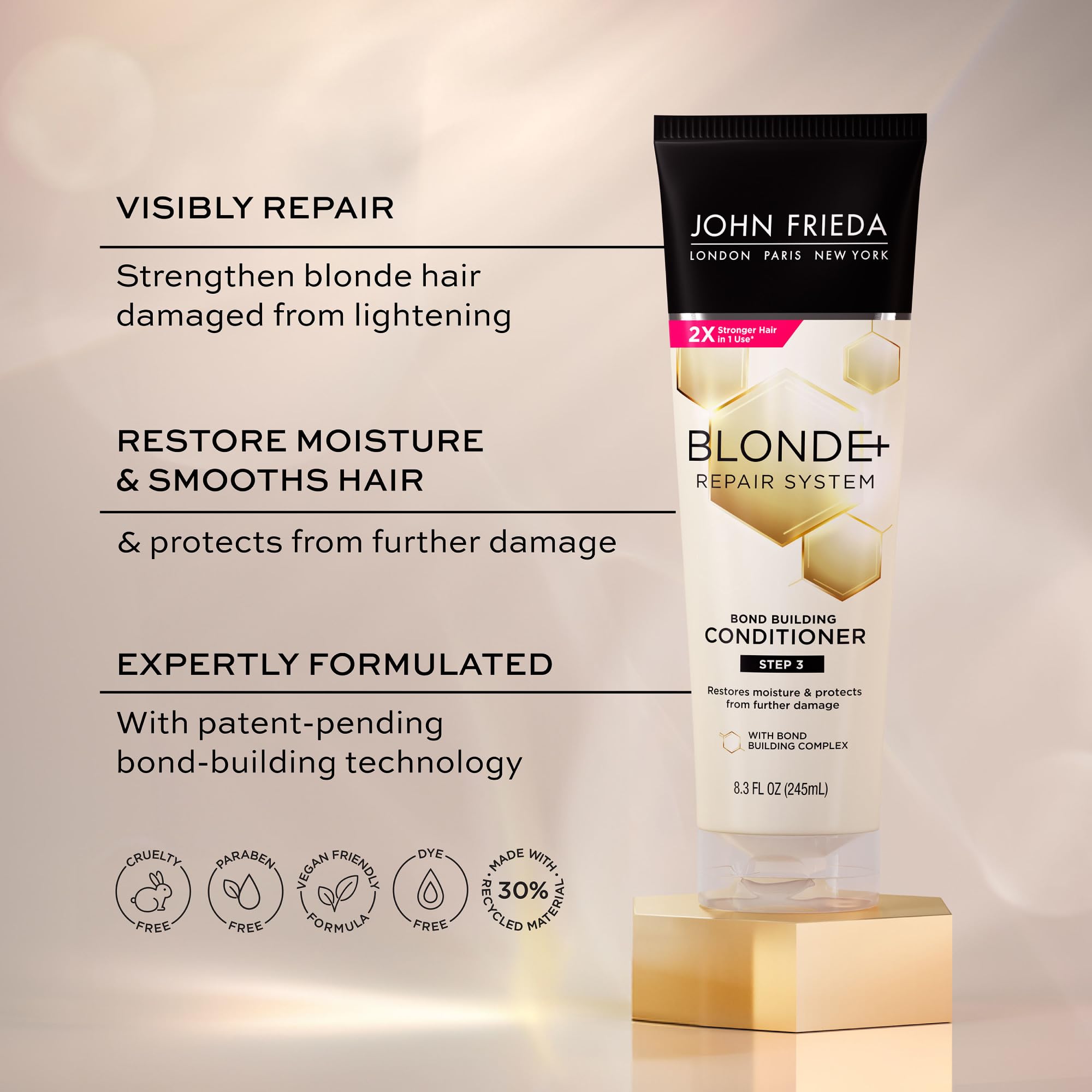 Foto 4 pulgar | Acondicionador John Frieda Blonde+ Hair Repair Bond 245 Ml - Venta Internacional.