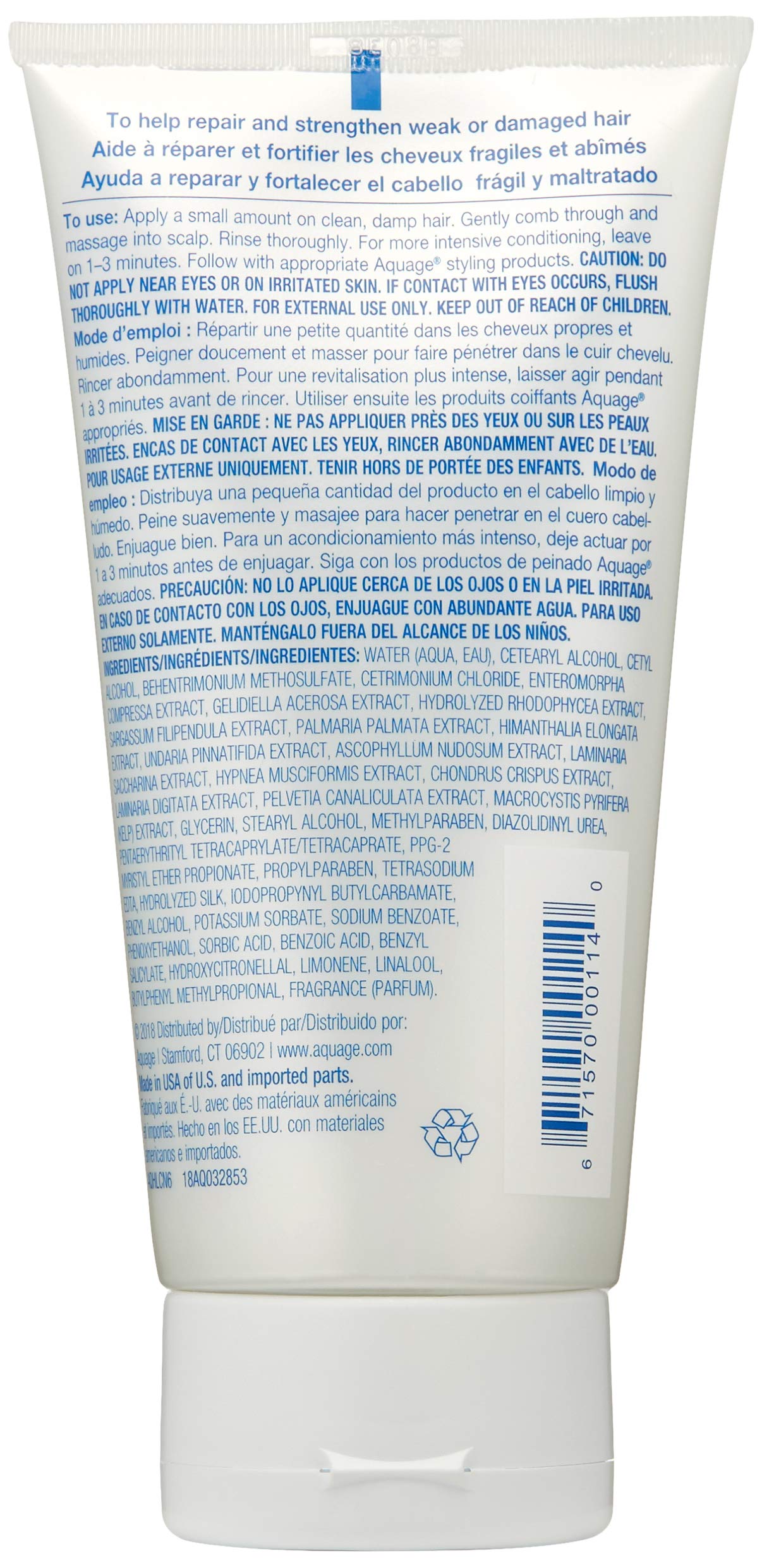 Foto 3 pulgar | Acondicionador Aquage Healing Hidratante 180 Ml Para Cabello Dañado - Venta Internacional.