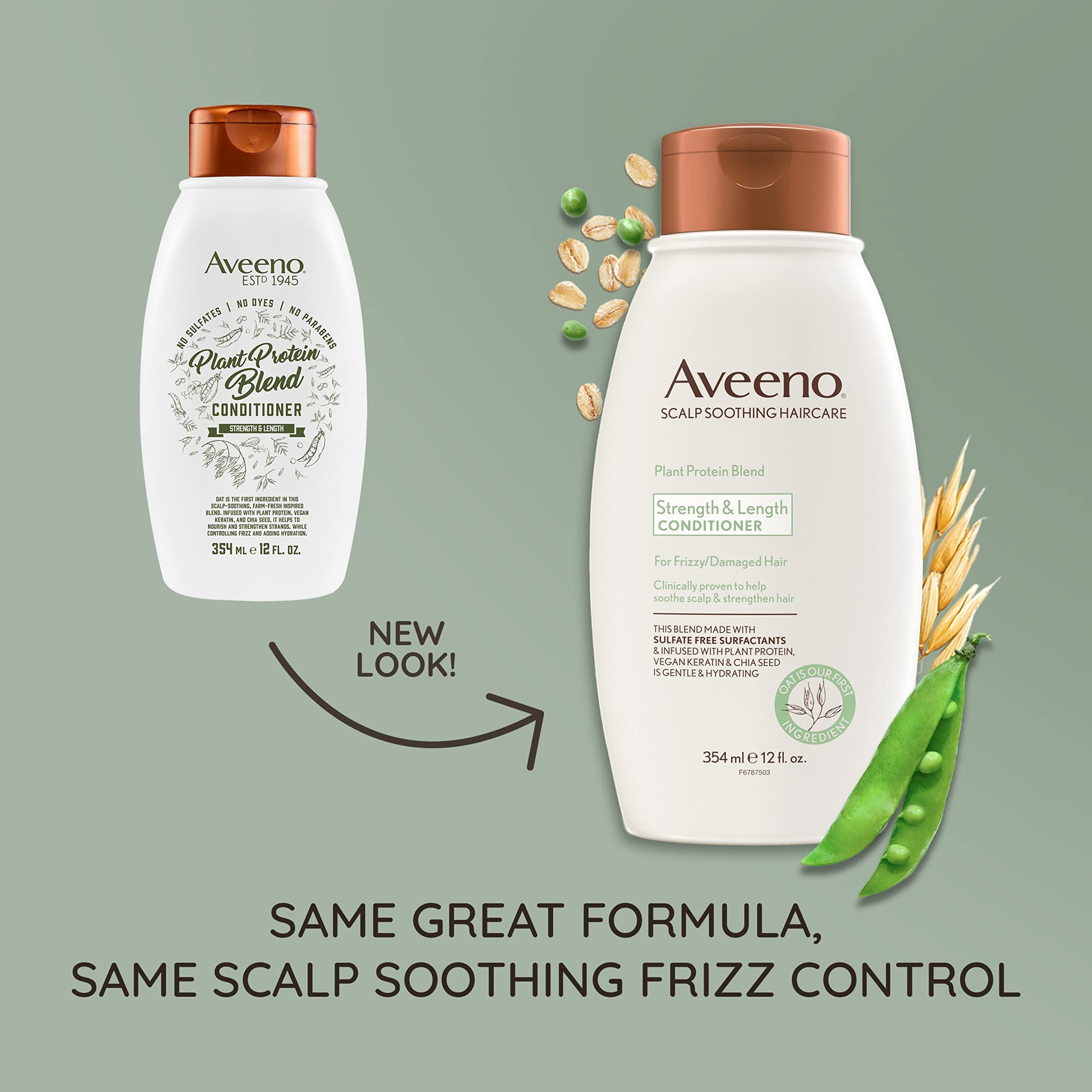 Foto 3 pulgar | Acondicionador Aveeno, Mezcla De Proteínas Vegetales, 360 Ml (paquete De 2) - Venta Internacional.