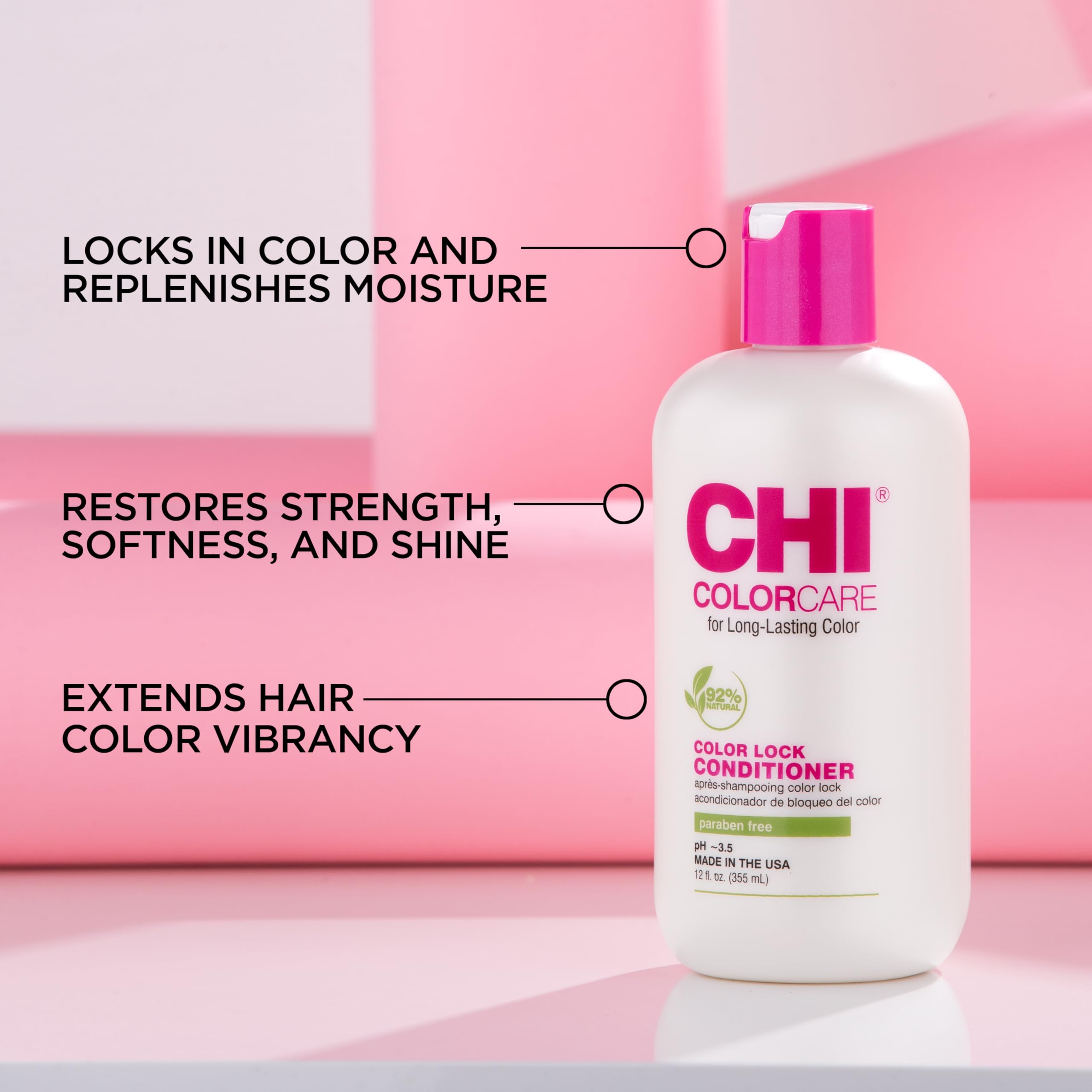 Foto 3 pulgar | Acondicionador Chi Colorcare Color Lock, 355 Ml, Sin Sulfatos Y Parabenos - Venta Internacional.