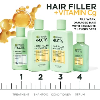 Foto 4 | Acondicionador Garnier Fructis Hair Filler Strength Repair 300 Ml - Venta Internacional.