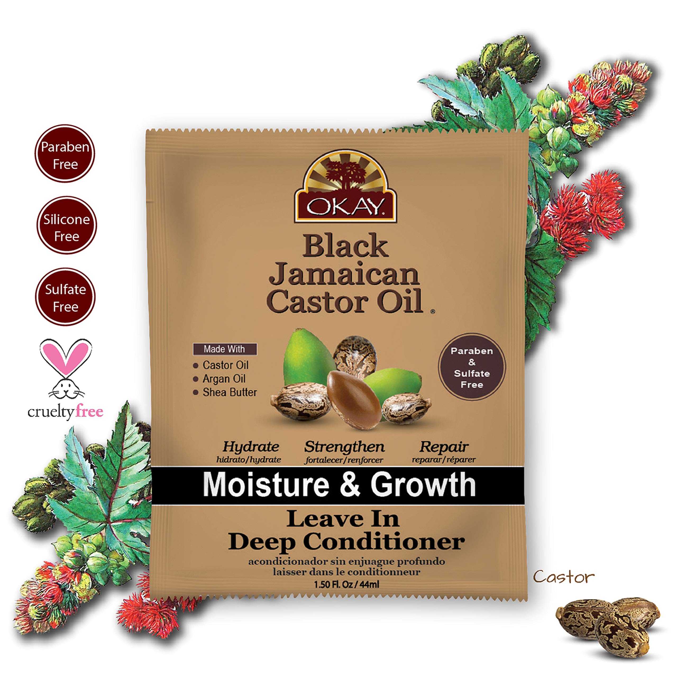 Foto 2 | Acondicionador Sin Enjuague, Aceite De Ricino Jamaicano Negro, 45 Ml - Venta Internacional.