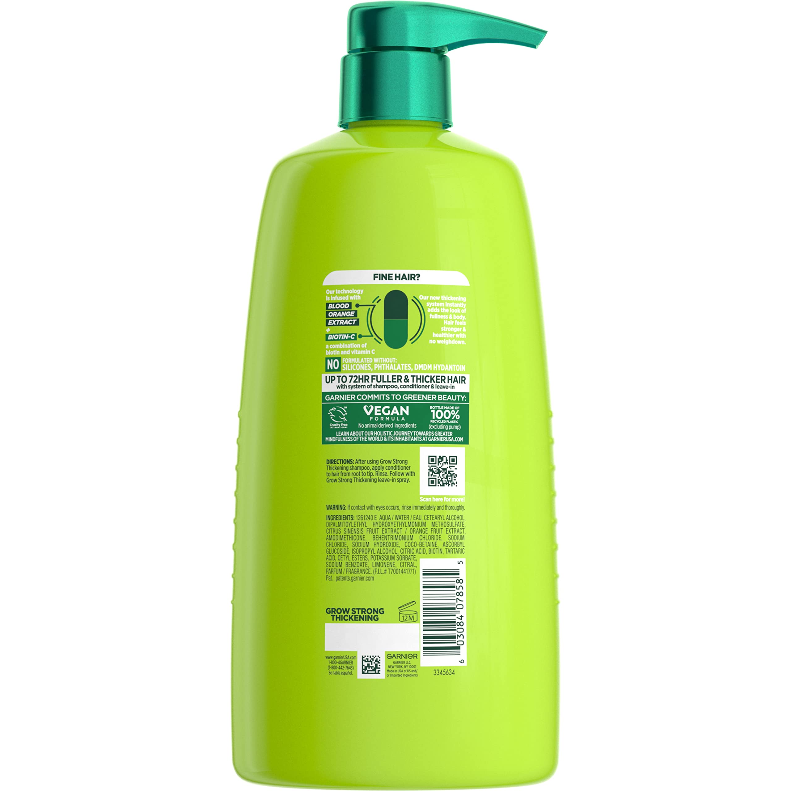Foto 3 pulgar | Acondicionador Garnier Fructis Grow Strong Thickening 950 Ml - Venta Internacional.