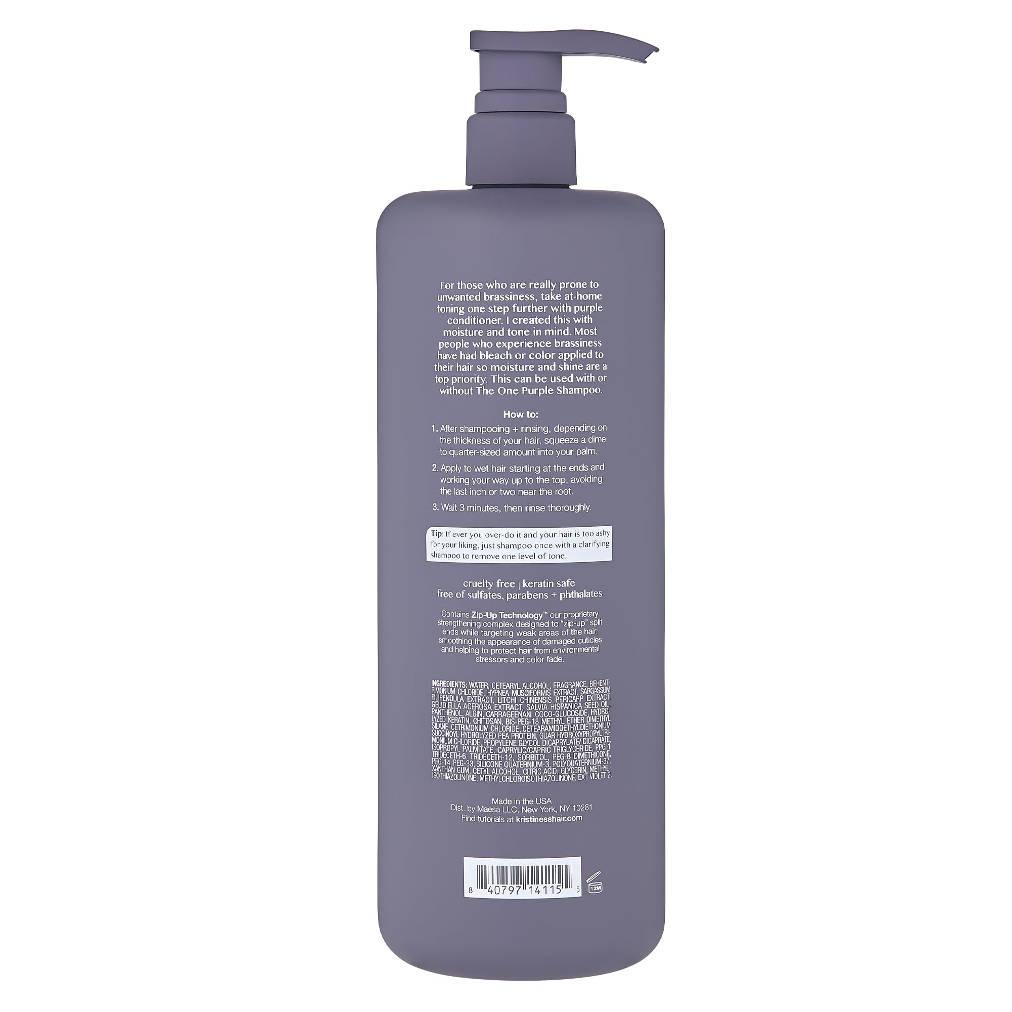 Foto 3 pulgar | Acondicionador Kristin Ess Hair The One Purple, 1 Litro - Venta Internacional.