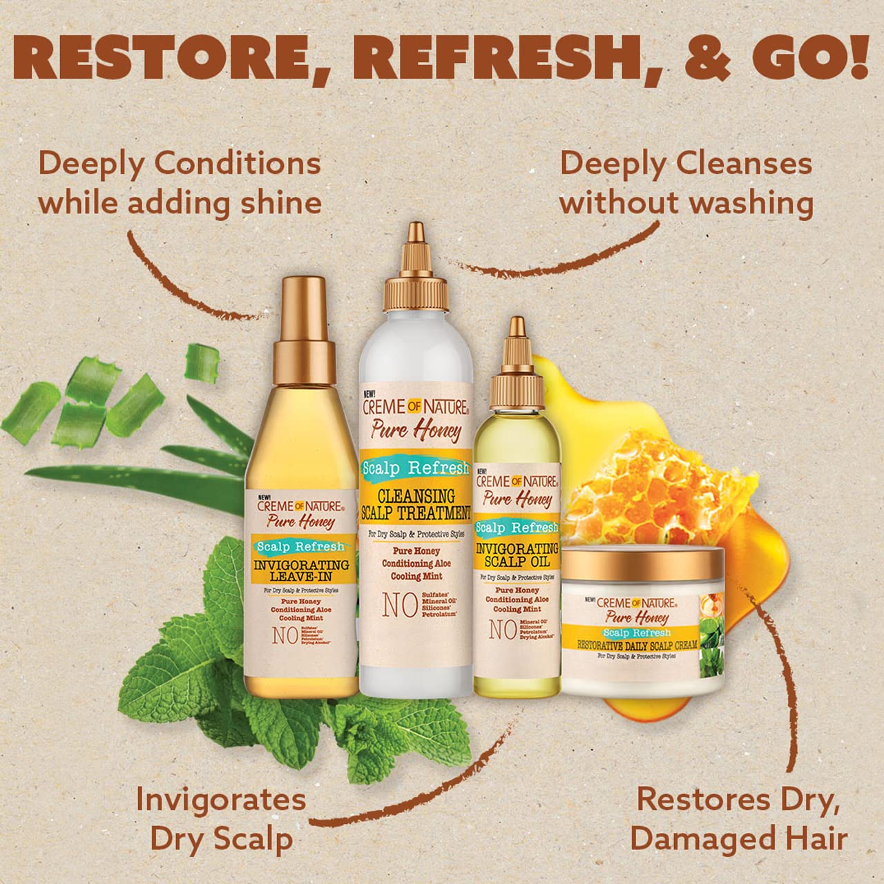 Foto 7 | Acondicionador Sin Enjuague Creme Of Nature Scalp Refresh 240 Ml - Venta Internacional.