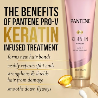 Foto 2 | Acondicionador Sin Enjuague Pantene Keratin Con Aceite De Argán, 250 Ml - Venta Internacional.