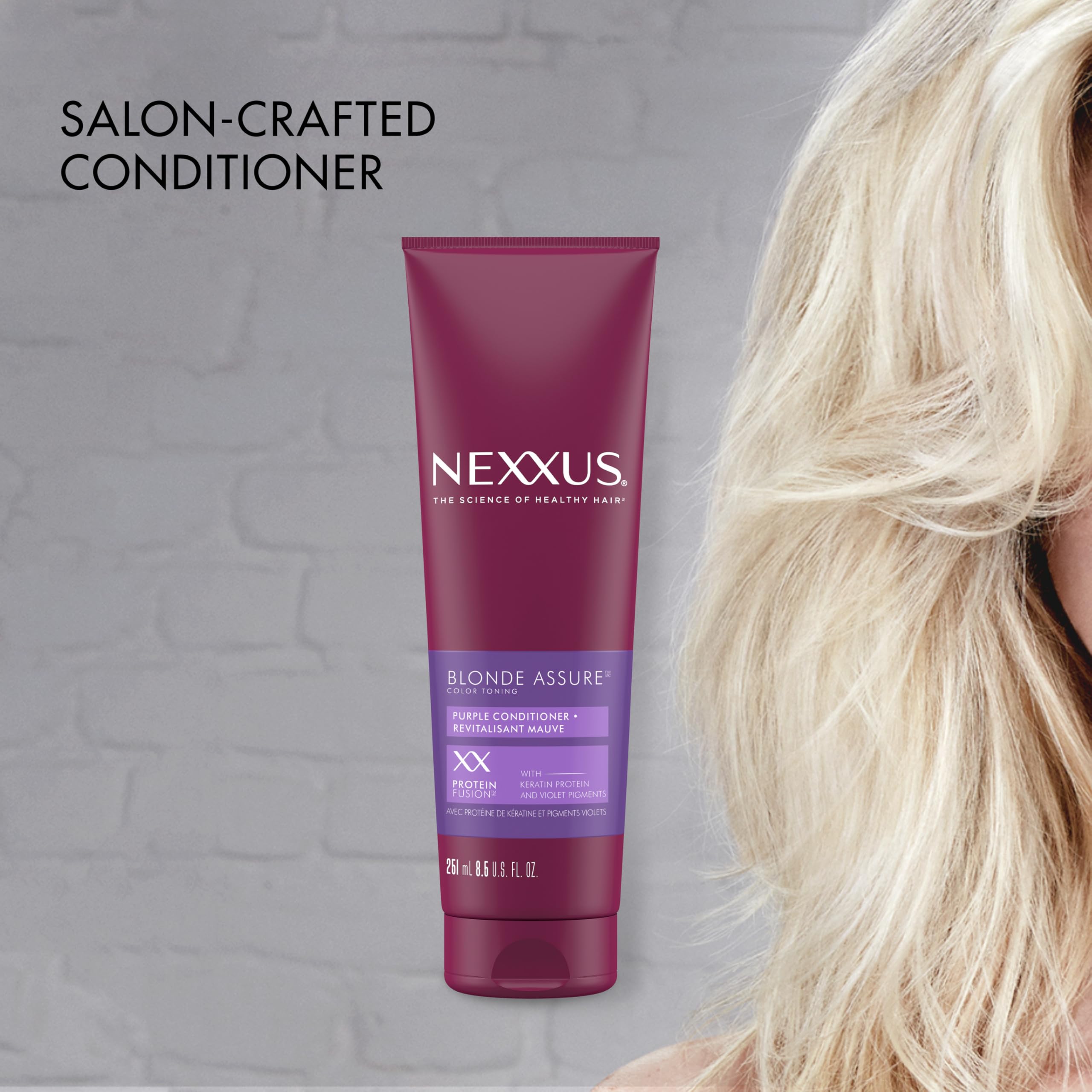 Foto 5 pulgar | Acondicionador Nexxus Blonde Assure Purple Keratin 250 Ml - Venta Internacional.
