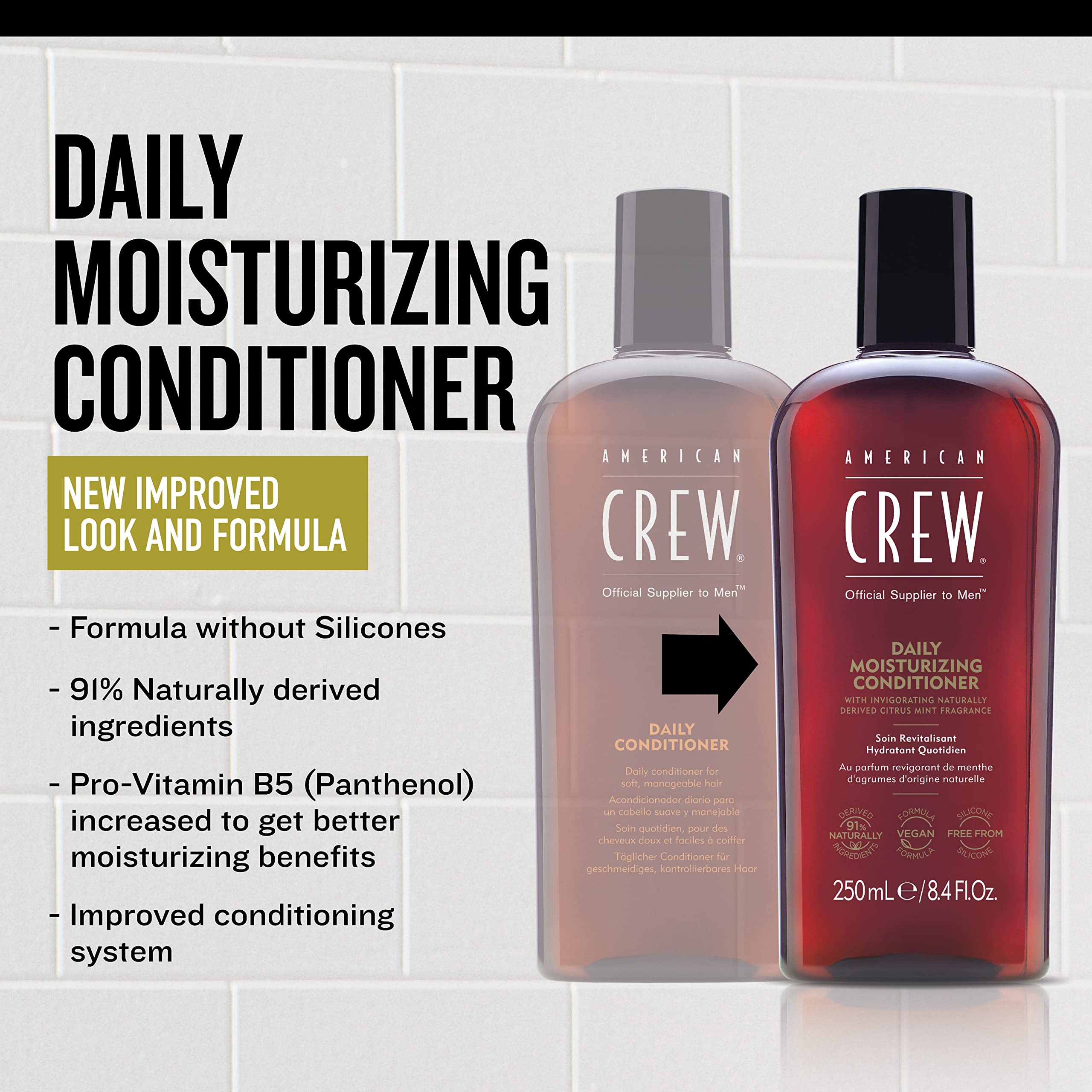 Foto 2 | Acondicionador American Crew Daily Hidratante 250 Ml Para Hombre - Venta Internacional.