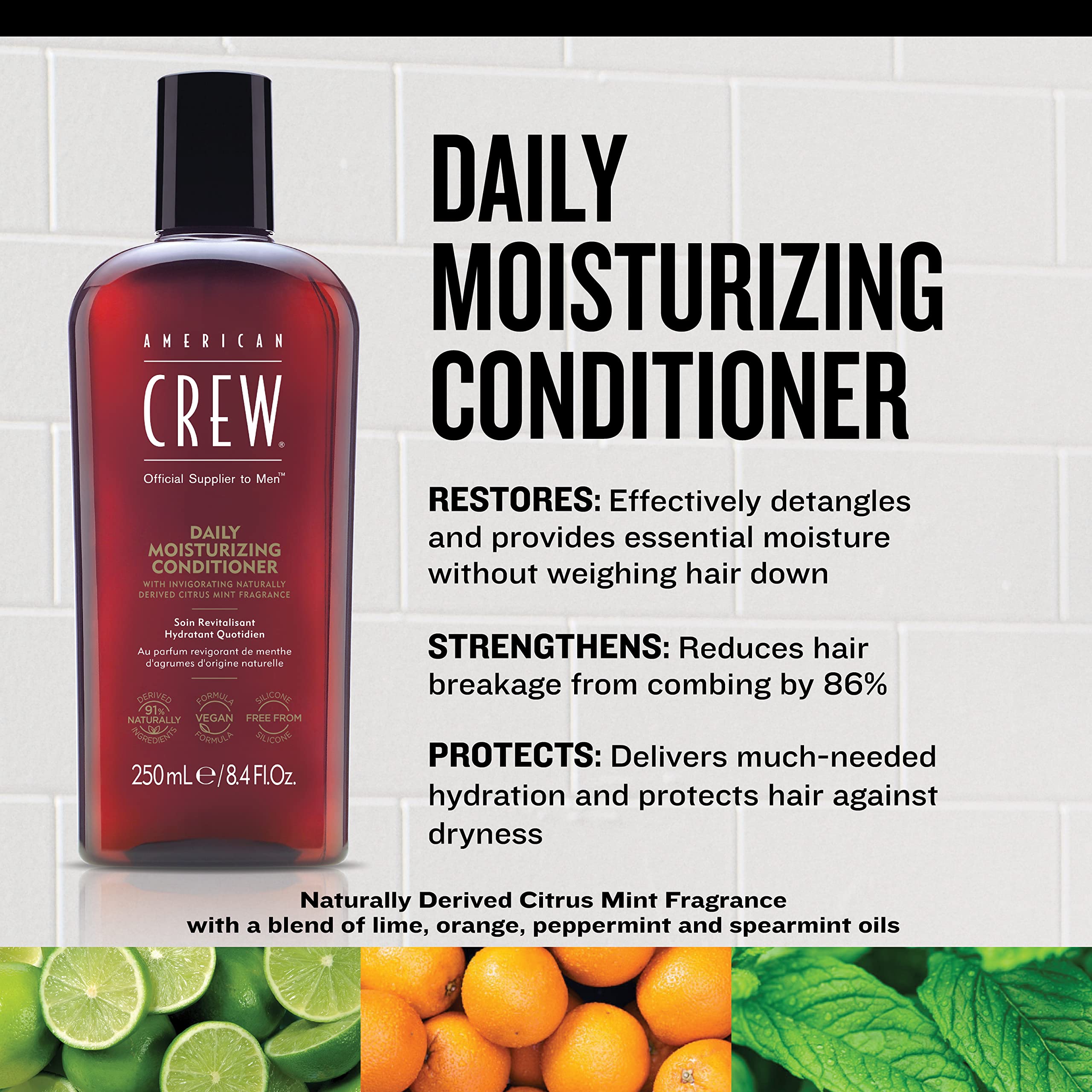 Foto 3 | Acondicionador American Crew Daily Hidratante 250 Ml Para Hombre - Venta Internacional.