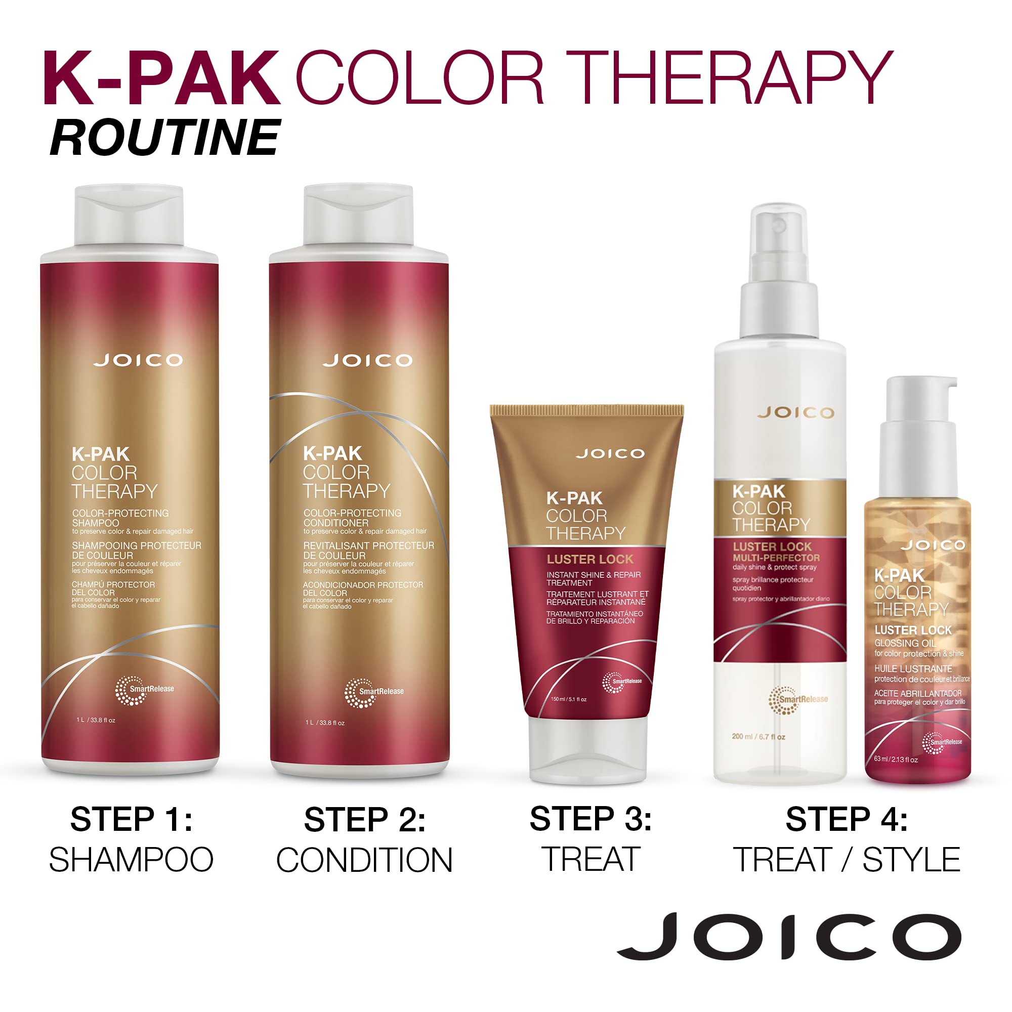 Foto 7 pulgar | Acondicionador Joico K-pak Color Therapy Color Therapy, Protector De Color, 1 Litro - Venta Internacional.